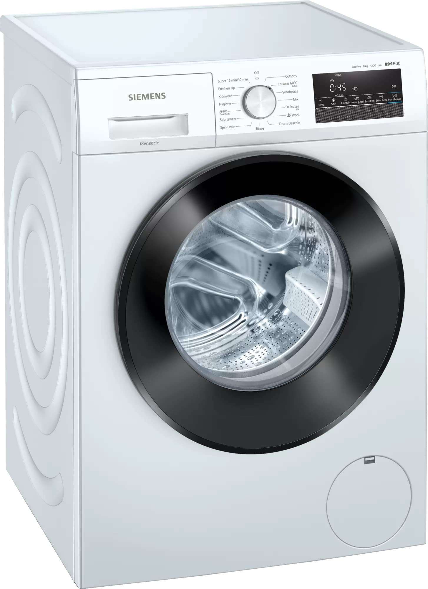Siemens 8 kg Fully-Automatic Front Loading iQ500 Washing Machine (WM12J26WIN, White) 1