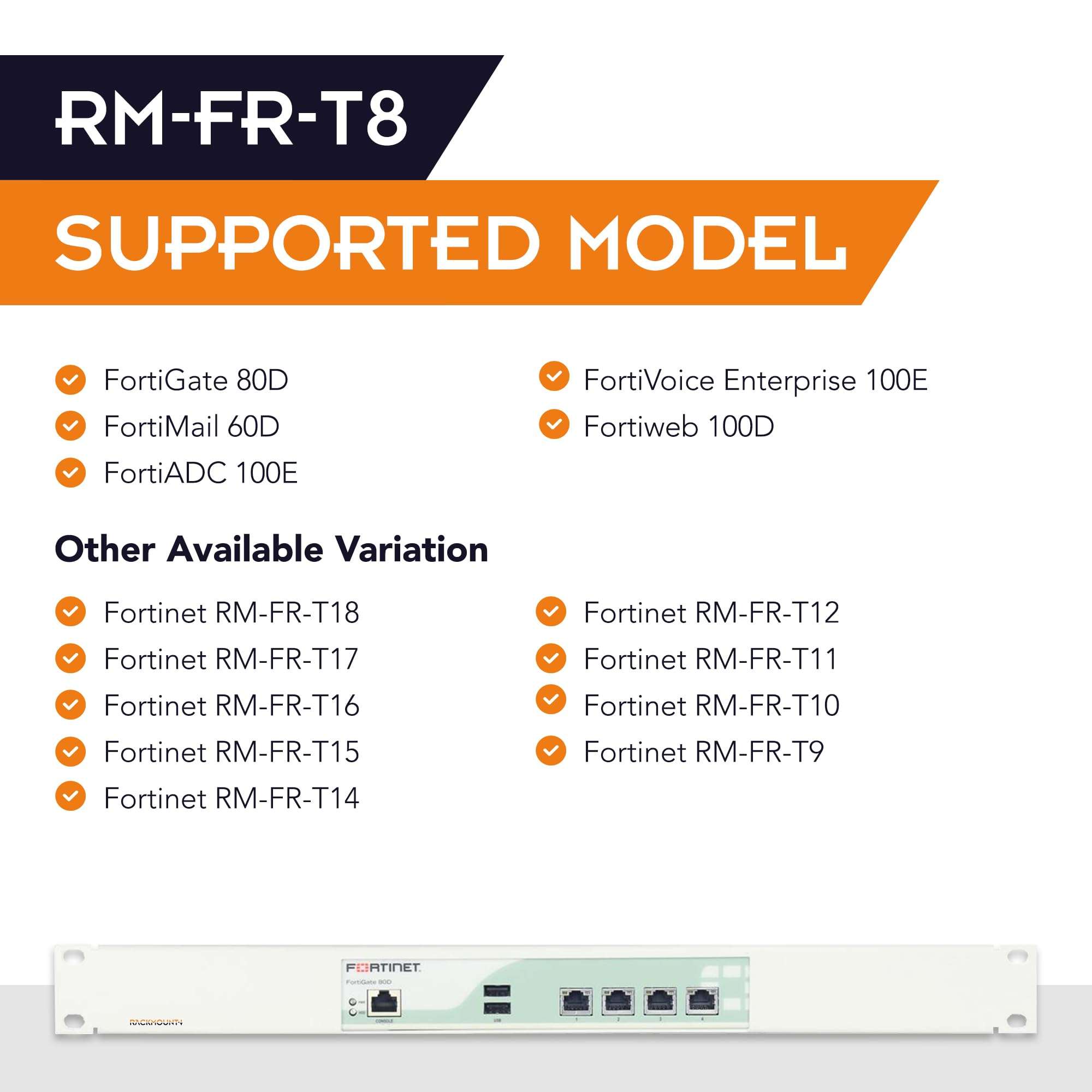 Fortinet Firewall Appliance Rack Mount - 1U Server Rack Shelf with Easy Access Front Network Connections, Properly Vented, Customized 19 Inch Rack - RM-FR-T8 by Rackmount.IT 5