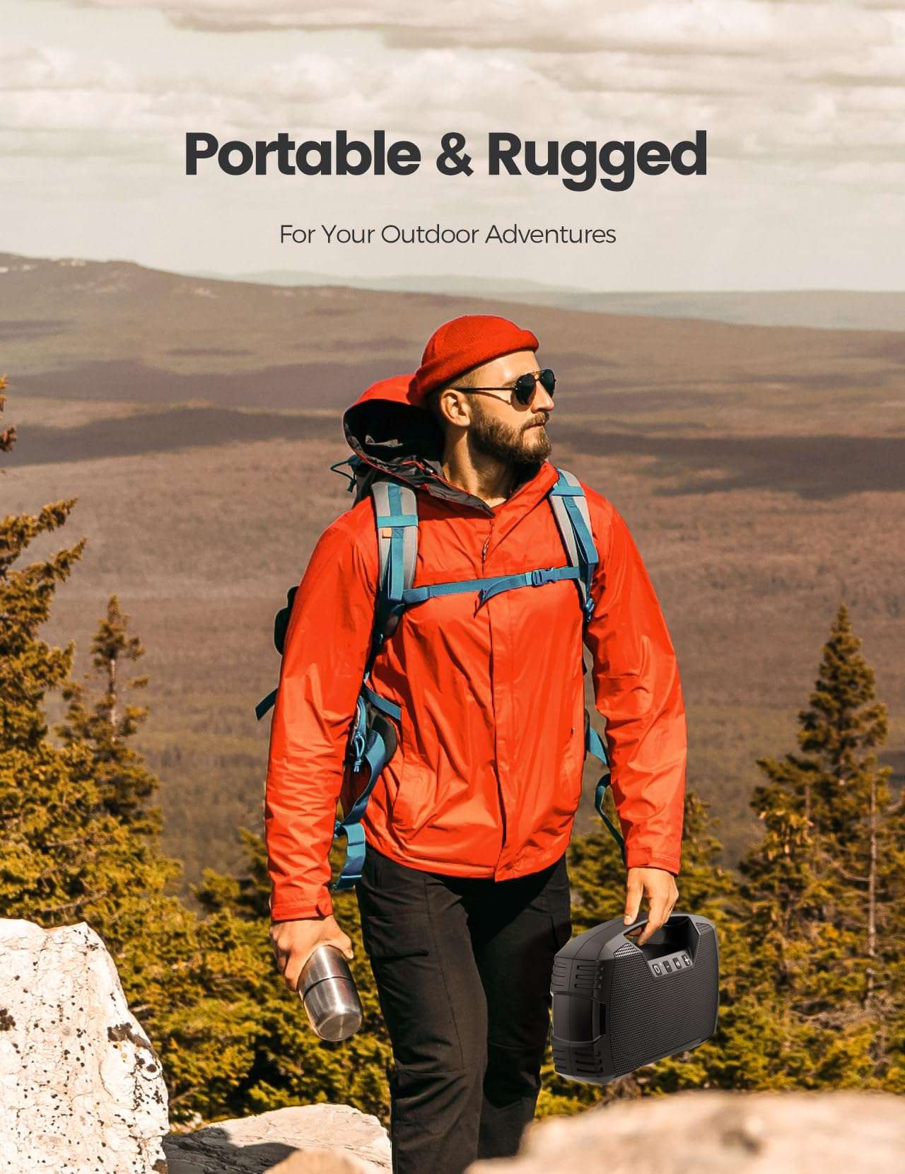 Portable Wireless Bluetooth Speaker, 40W Loud Sound IPX7 Waterproof Speaker, 32H Playtime, Rich Bass, Bluetooth 5.0, TWS Pairing, Built-in Mic, Outdoor Speaker for Home, Party, Pool, Beach-Green 6