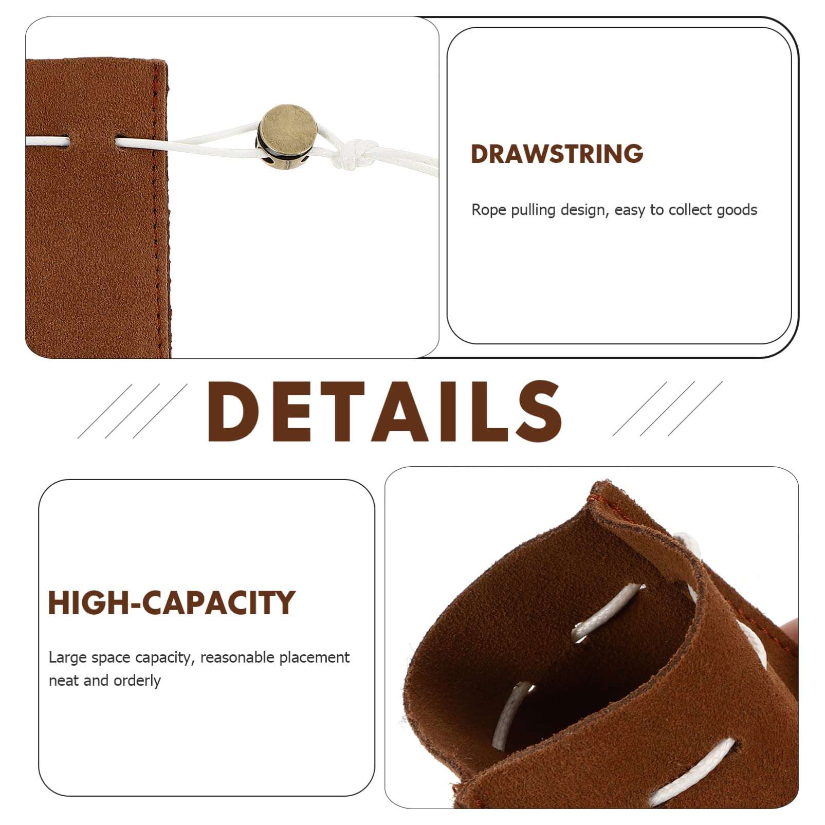 KESYOO Leather Drawstring Pouch Small Mini Retro Corn Purse Christmas Gift Wrapping Bags for Jewelry Storage Gift Wrapping Chocolate 5