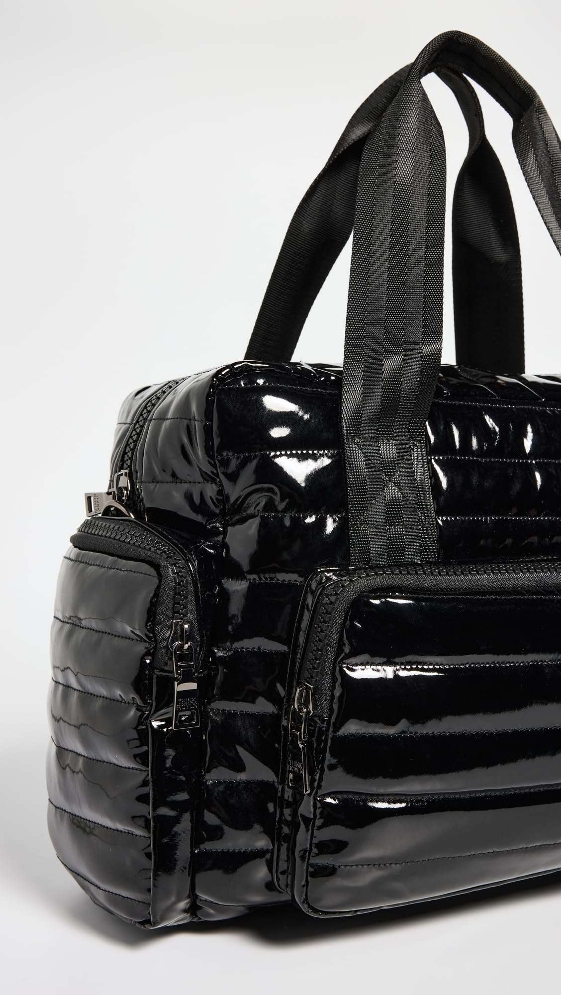 Think Royln Women's Voyager Tote, Black Patent, One Size 5