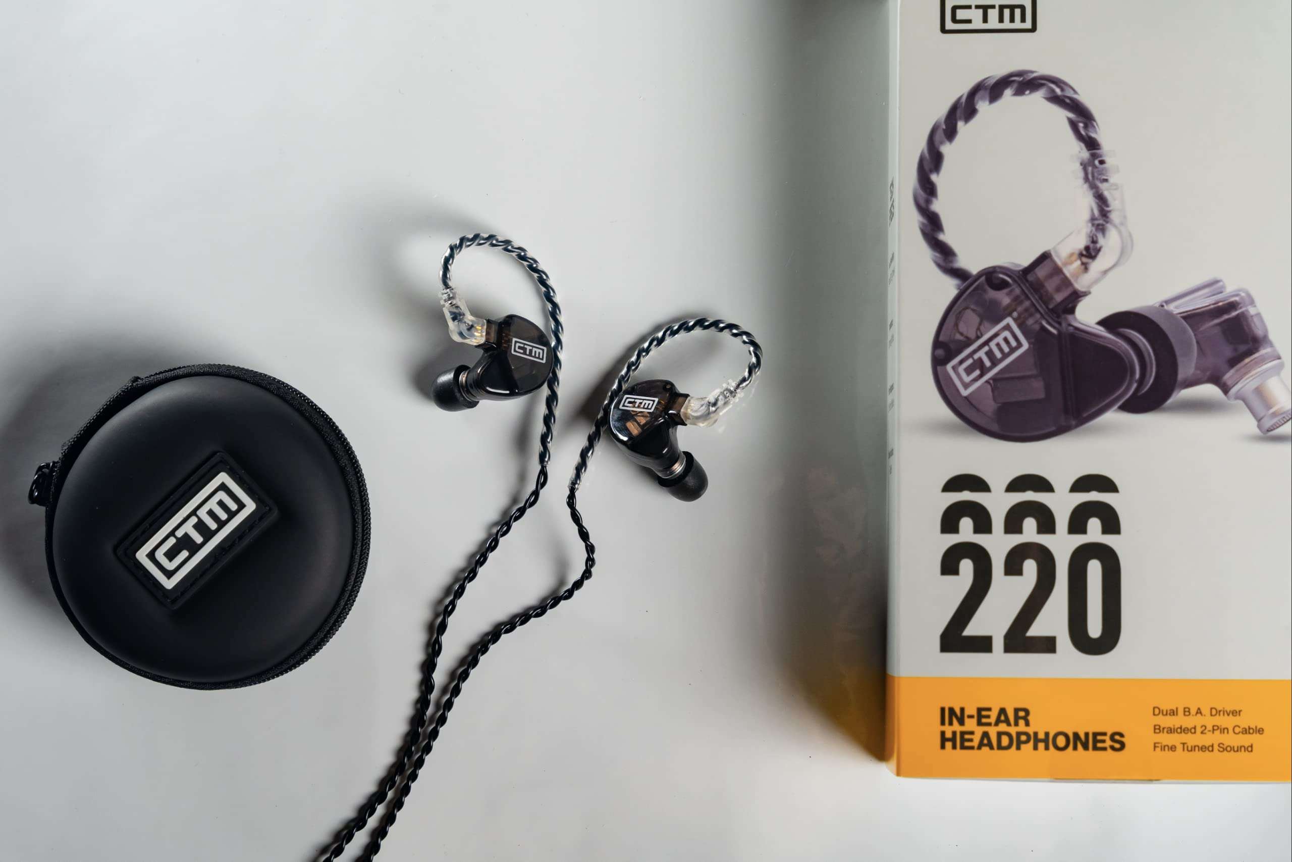 CTM CE220 - Pro Isolating Dual Driver Wired Earphones by Clear Tune Monitors (Smoke) 3