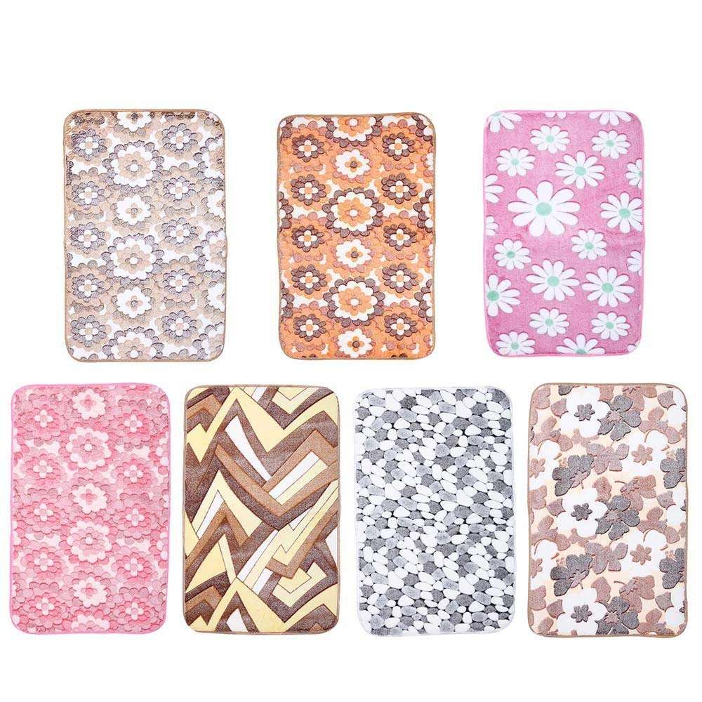 WorldCare® Pink : Super Soft Thick Brighten Color 2Pc S Bathroom Memory Foam Rug Mats For Kitchen Bedrom Bathroom 1