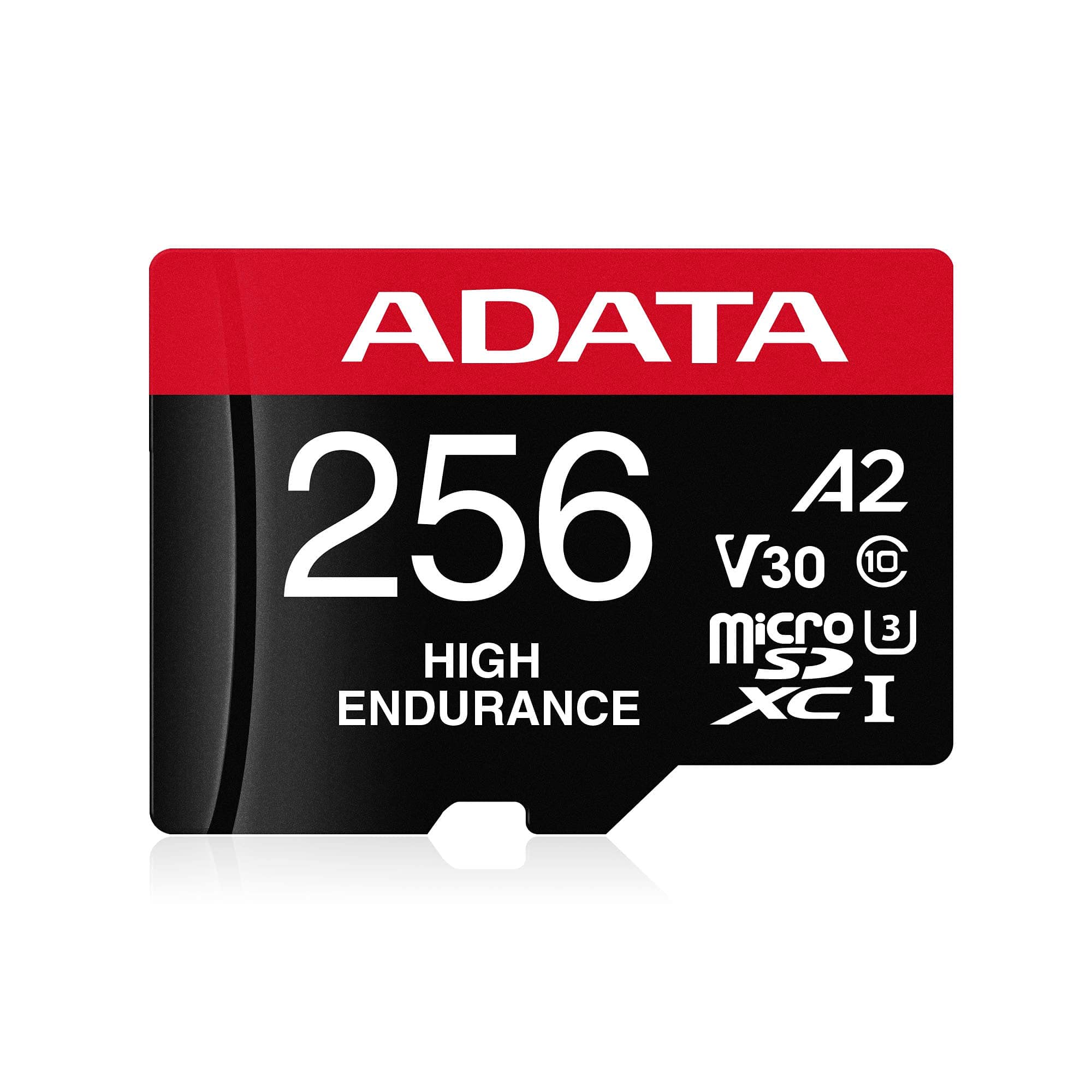 ADATA High Endurance 256GB UHS-I U3 V30 A2 Class 10 Micro SDXC Memory Card (AUSDX256GUI3V30SHA2-RA1) 1