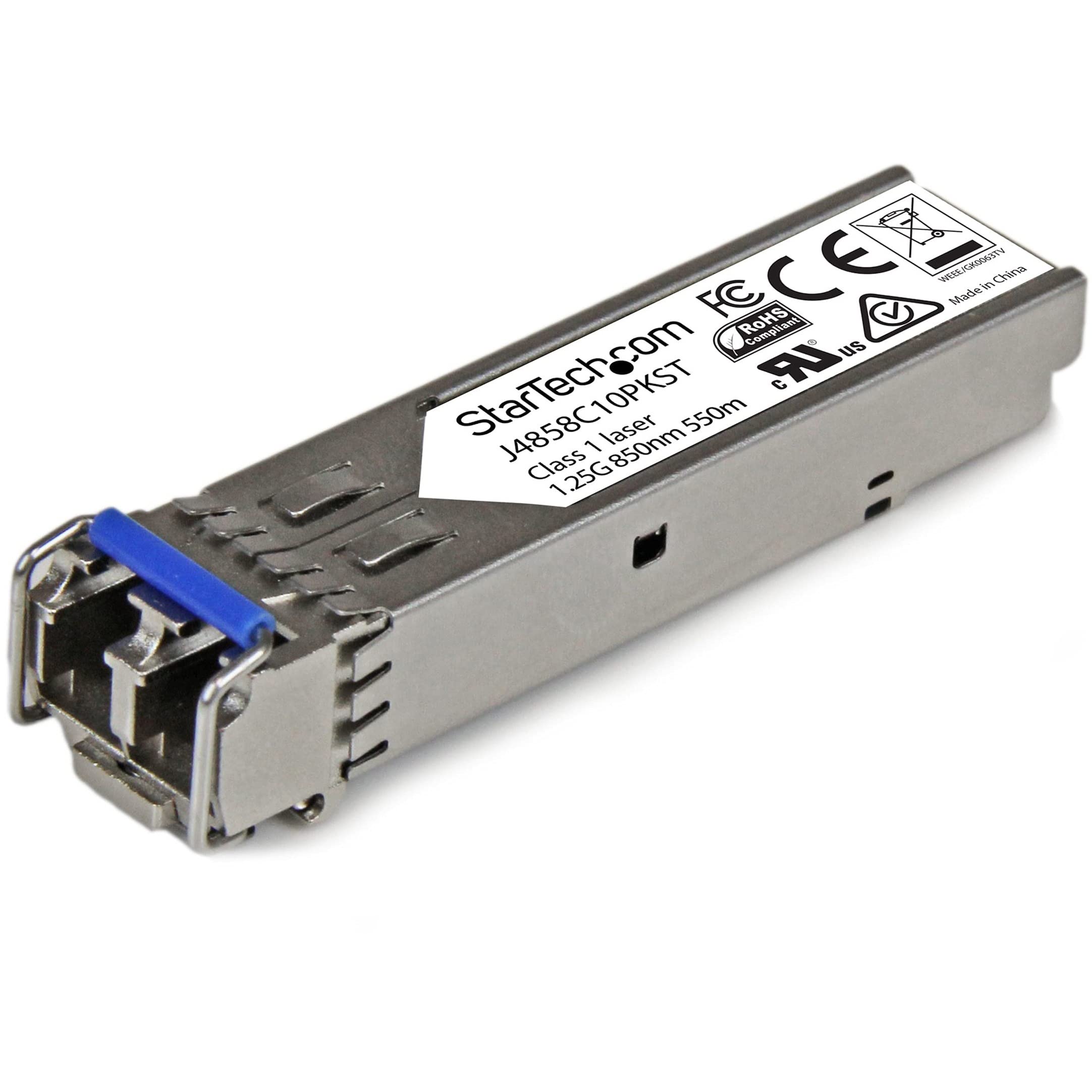 StarTech.com 10 pack HPE J4859C Compatible SFP Module1000BASE-LX GbE Single Mode (SMF)/Multi Mode (MMF) Fiber Optic Transceiver 1GE Gigabit Ethernet SFP-LC 10km-1310nm DDM HPE 1400 1700(J4859C10PKST)