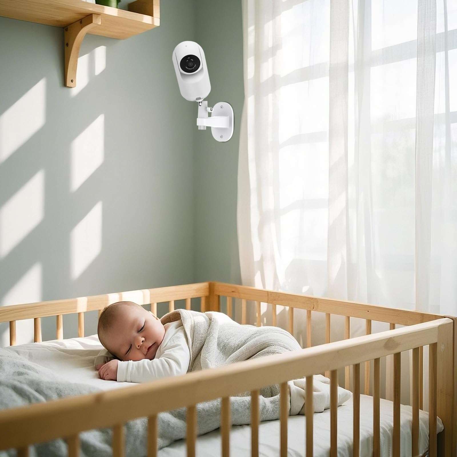 Adhesive Baby Monitor Wall Mount Compatible with VTech Advanced HQ Max, Ajustable Baby Monitor Stand Without Drilling and Wall Damage 4