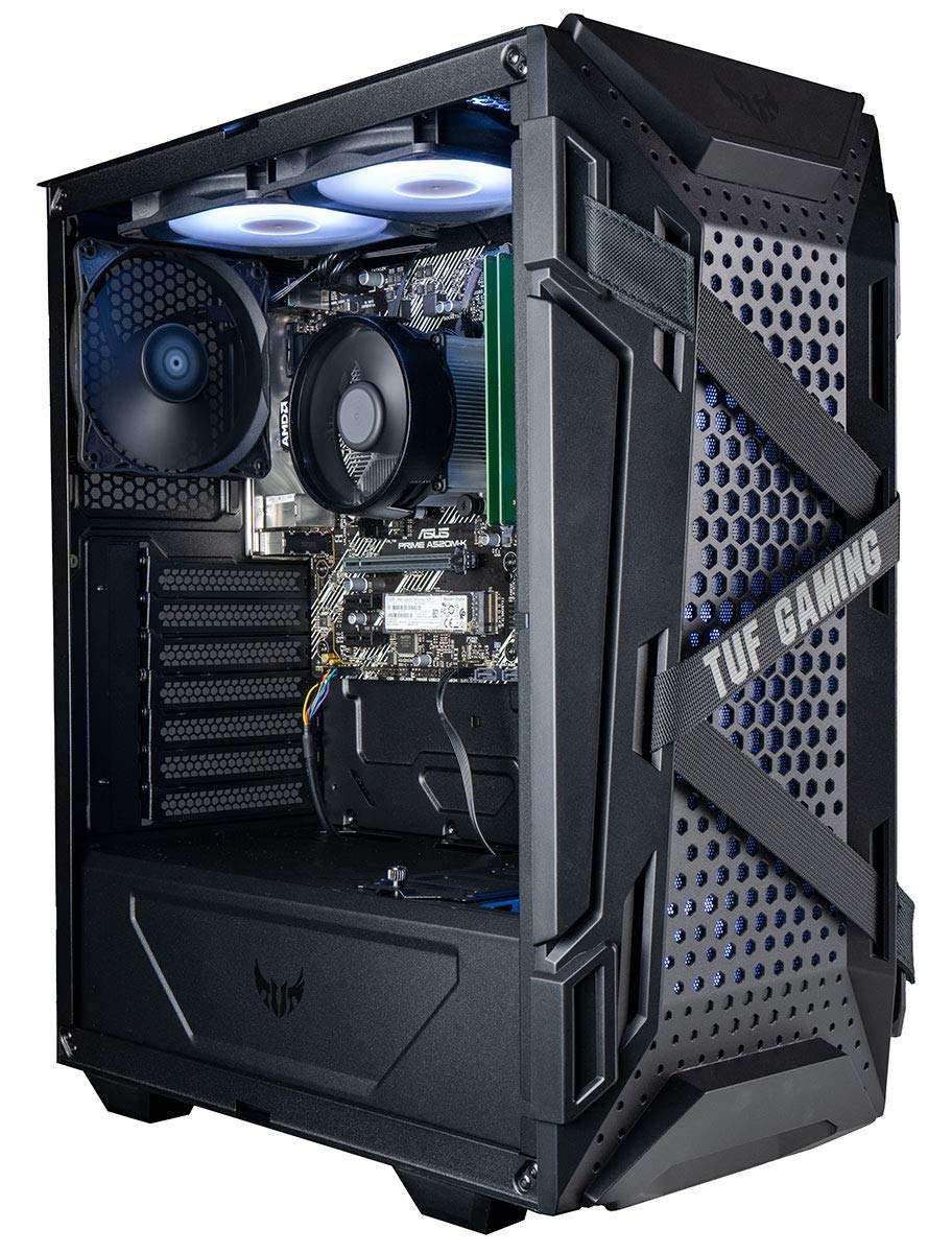 CUK ASUS TUF GT301 Gaming PC (Intel Core i3, 16GB DDR4 RAM, 512GB NVMe SSD, NVIDIA GeForce GTX 1050 2GB, 600W PSU, AC WiFi, Windows 10 Home) Tower Gamer Desktop Computer 3