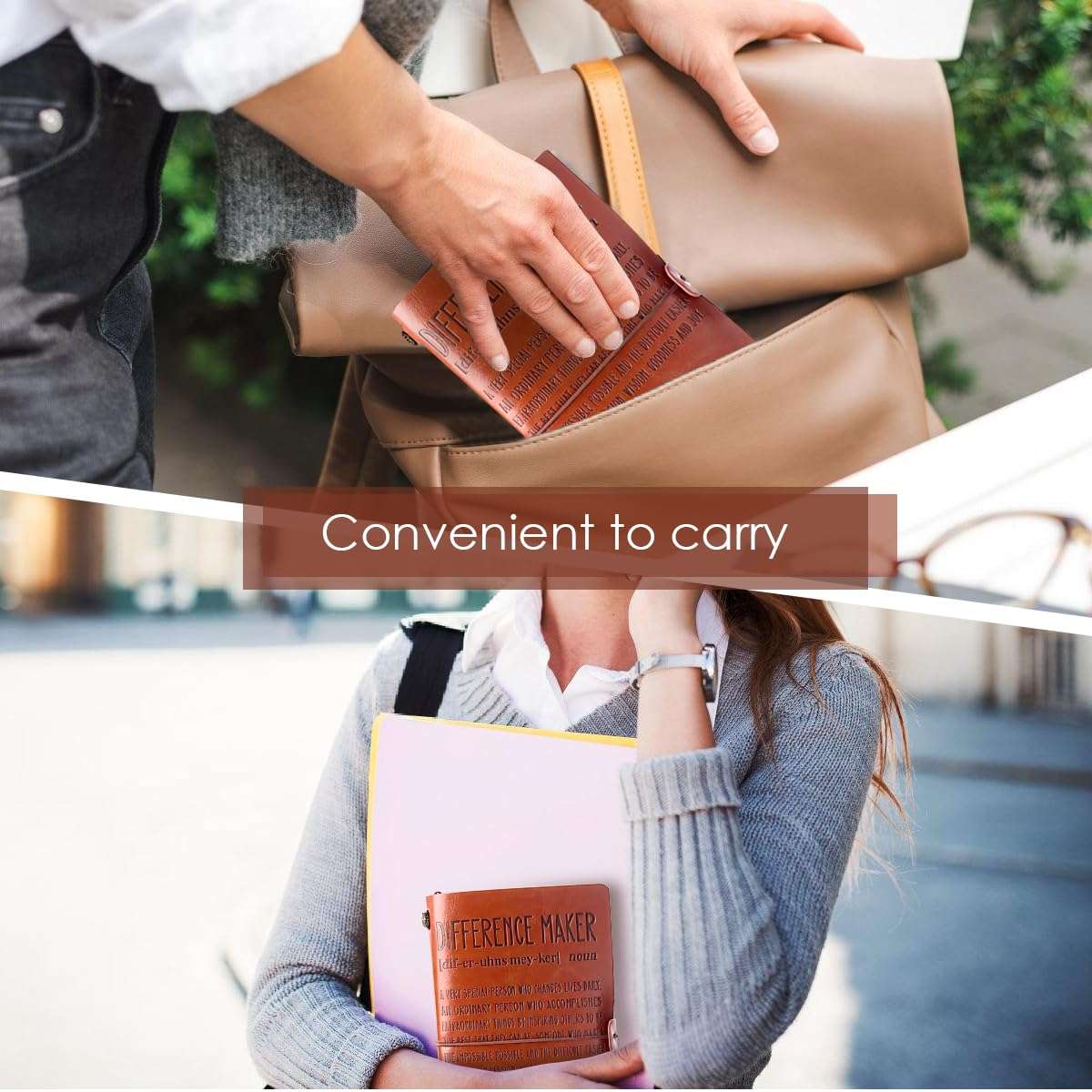 Eterfordista Difference Maker Gifts Thank You Appreciation Quote Gift for Leader Boss Women Best Mom Mentor Coach Manager Coworker Employee Teachers Day for Difference Maker Definition Leather Planners 4