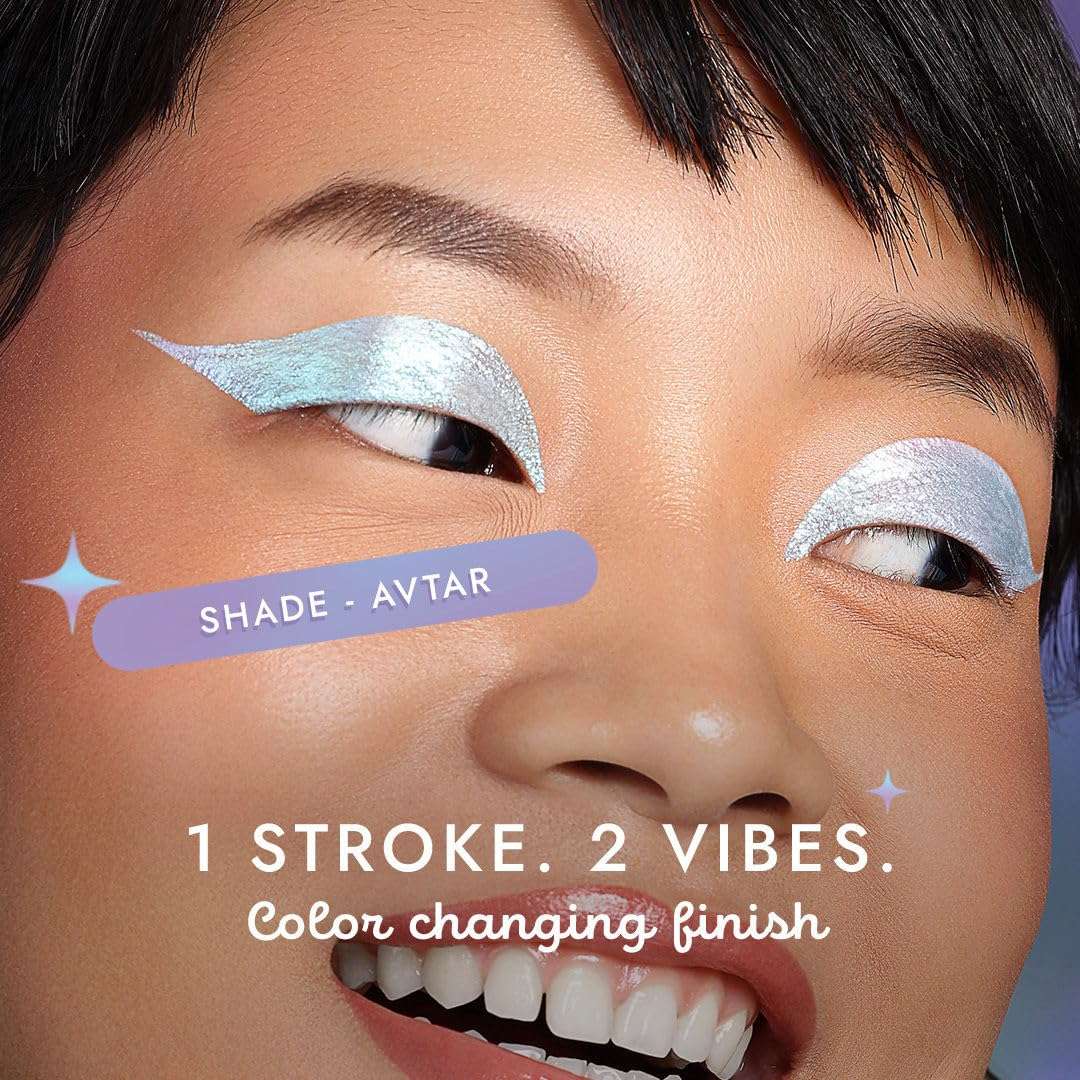 Nykaa Cosmetics Stardust Dual Chrome Eyeliner with Holographic Finish - Avatar (1.6ml) 4