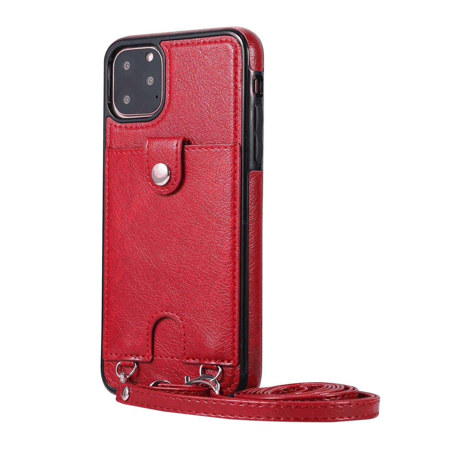 Leather Cover Compatible with Samsung Galaxy S9 Plus, Card Holders Kickstand Extra-Shockproof red Wallet Case for Samsung Galaxy S9 Plus 3