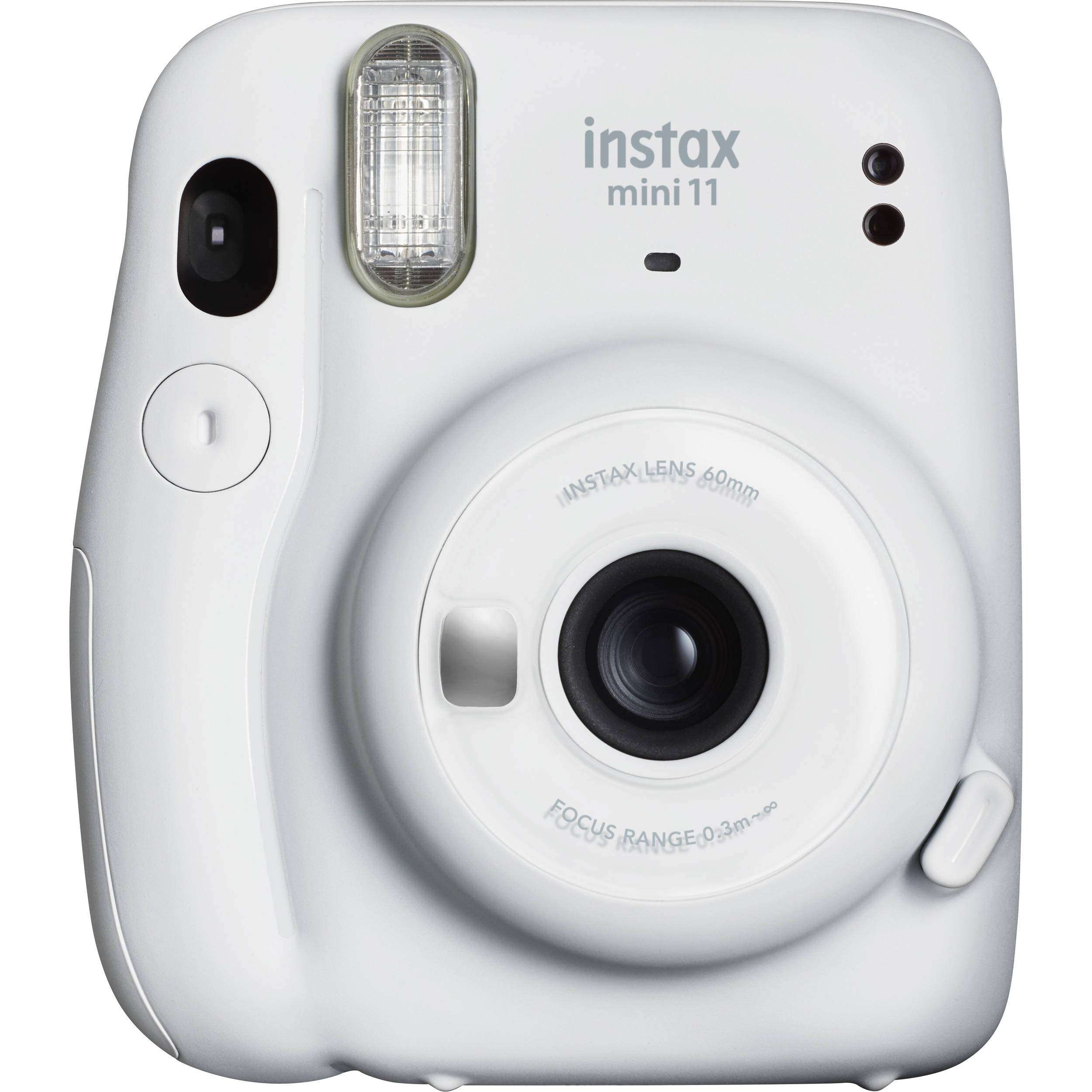 Fujifilm Instax Mini 11 Instant Film Camera - Family Holiday Bundle for Home Party or Kids - 10 Exposures of Instant Film - Ice White