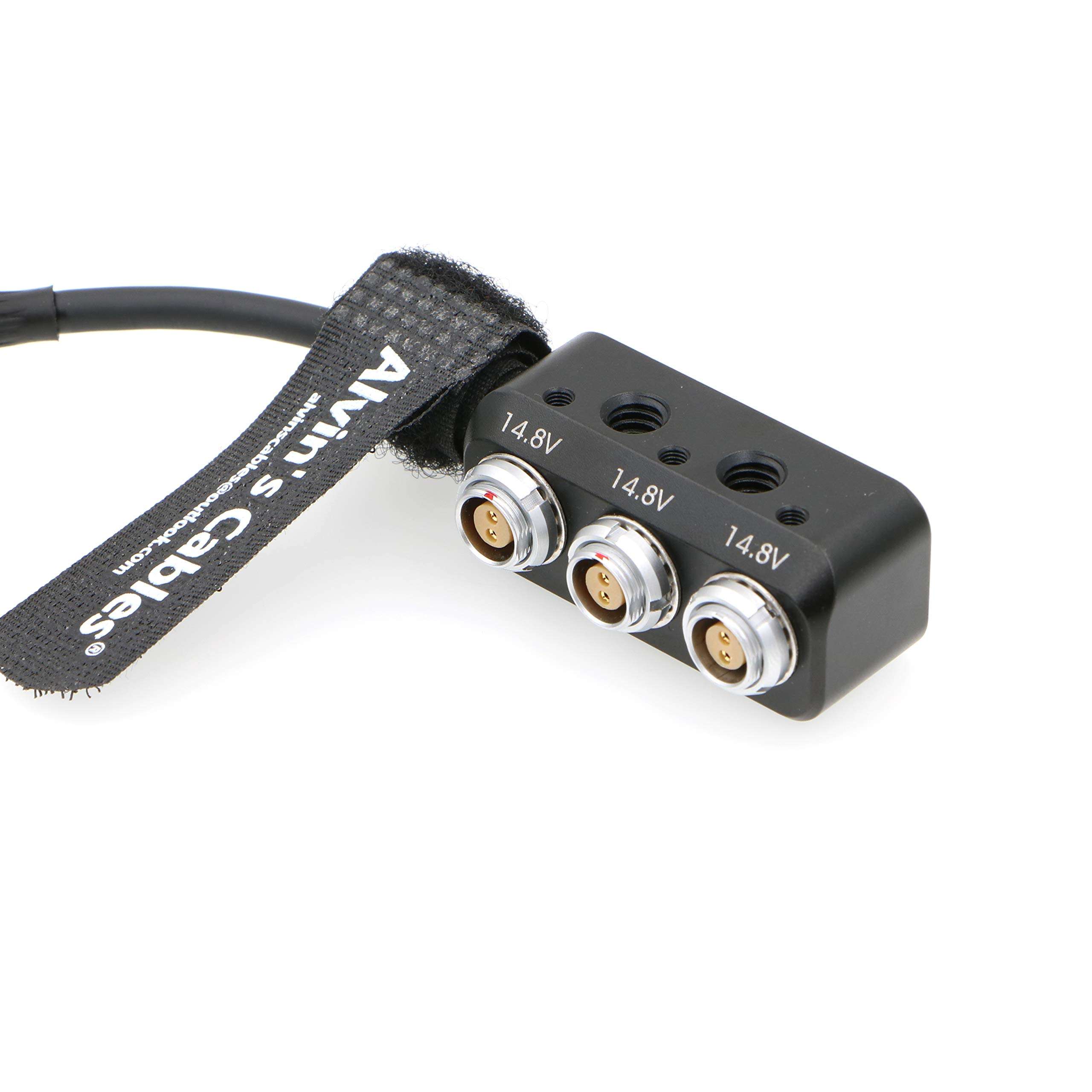 Alvin's Cables 1 to 3 Mini Power Splitter Box Cable 2 Pin Male to 3 2 Pin Female Box for ARRI RED Cameras Teradek 3
