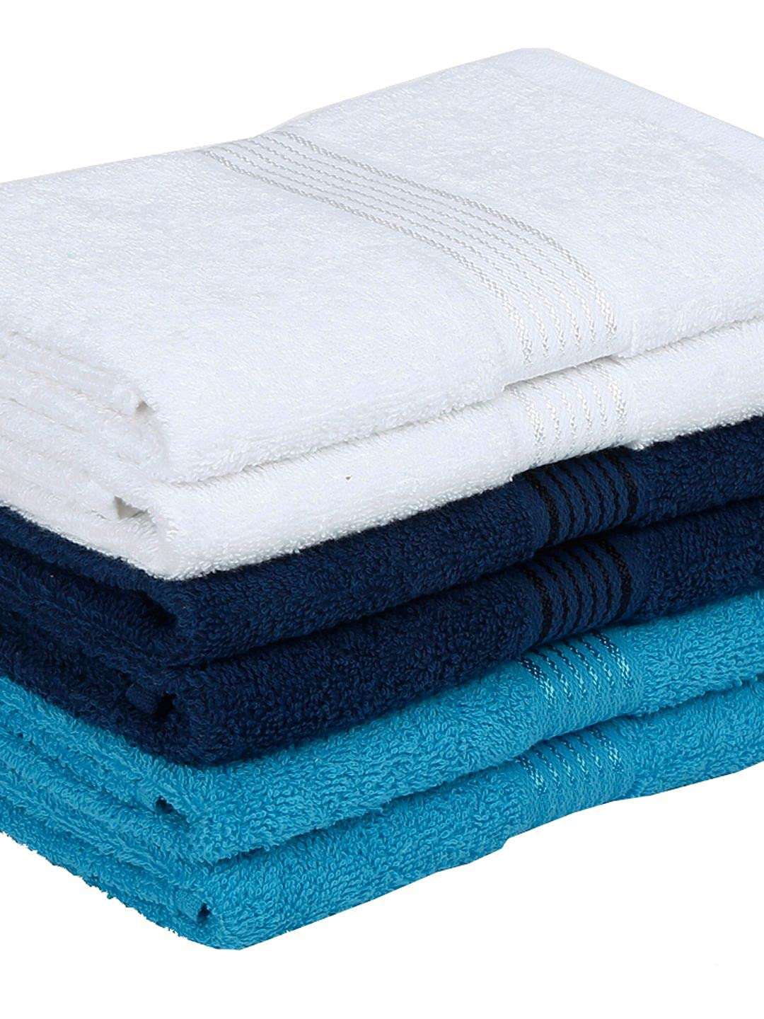 KOPA Quick Dry 100% Cotton Soft Terry Towel -6pc Hand Towel (d'ross) - Super Absorbent, Lightweight, Odour Free - for Men, Women, Kids Solid-Multi 4