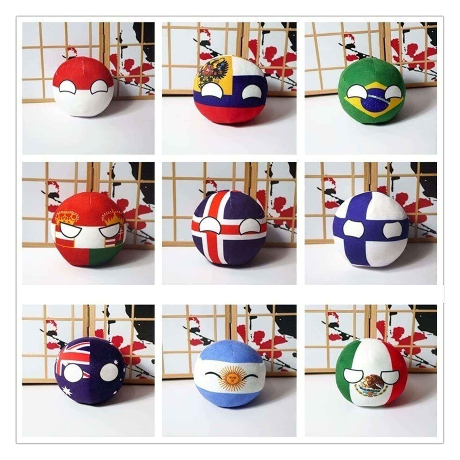 GANGKJDS 7.9in，Poland Ball，Countryballs, Canada, United Kingdom, France, Country Ball,Decorations, Anime Cosplay, Plush Toys (Color : America1, Size : 20cm) 3