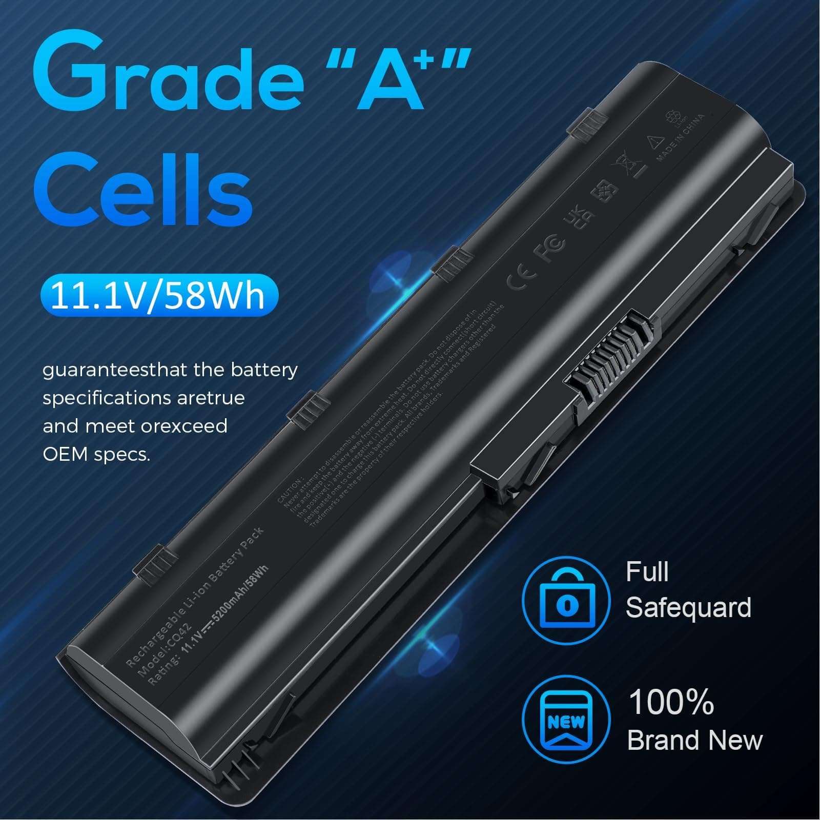 TREE.NB AC Doctor INC 593553-001 MU06 Laptop Battery for HP CQ32 CQ42 CQ43 CQ56 CQ56Z CQ57 CQ62 CQ62Z CQ72 CQ630 Notebook PC 3