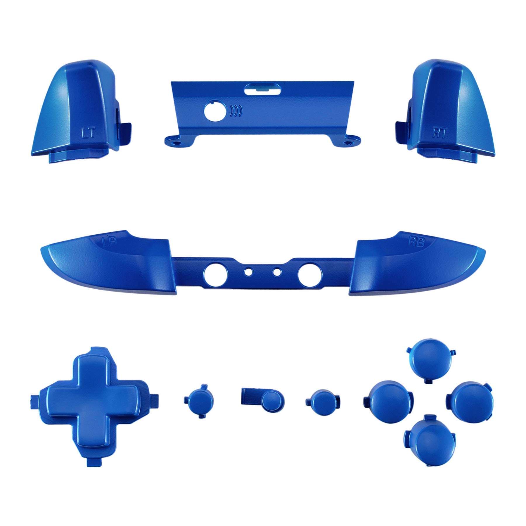 eXtremeRate LB RB LT RT Bumpers Triggers D-Pad ABXY Start Back Sync Buttons, Blue Full Set Buttons Repair Kits with Tools for Xbox One S & Xbox One X Controller (Model 1708) 4