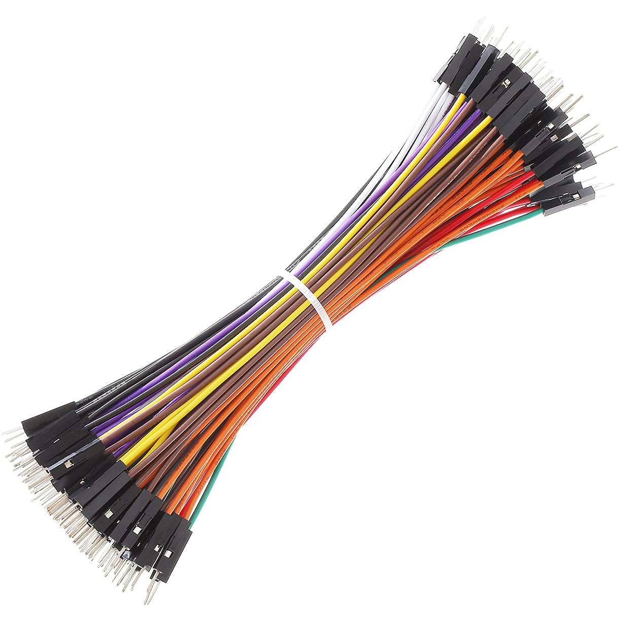 Bestlus Breadboard Jumper Wires 20AWG, Exclusives 10CM Male to Male Jumper Cable Wires M/M 4'' 10 Colors Pack of 120 Square Head 0.1'' (4'', M/M)