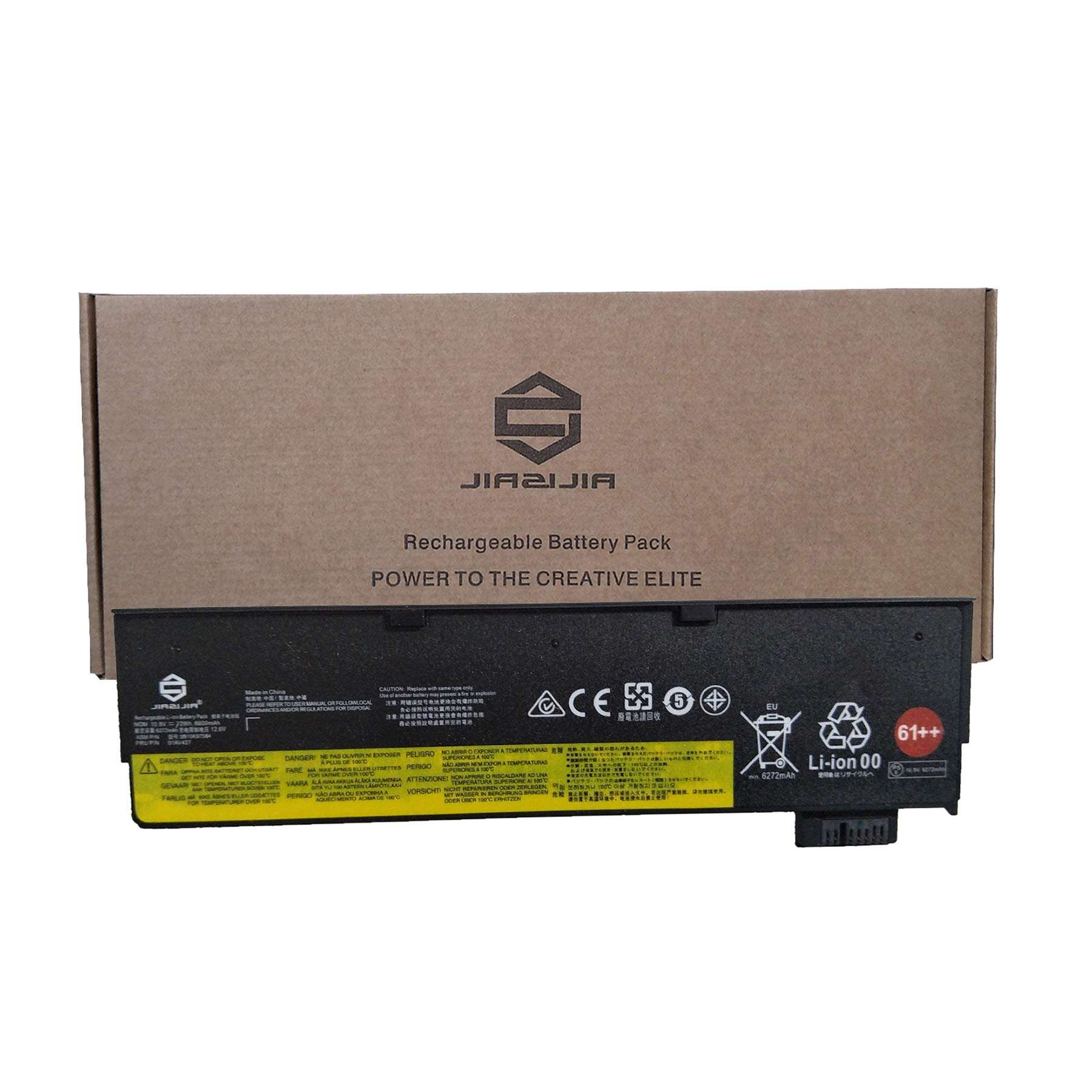 JIAZIJIA 01AV427 Laptop Battery Replacement for Lenovo ThinkPad T470 P51S P52S T480 T570 T580 TP25 A475 A485 Series 61++ 01AV428 01AV492 4X50M08812 SB10K97584 SB10K97585 10.8V 72Wh 6600mAh 6-Cell 1