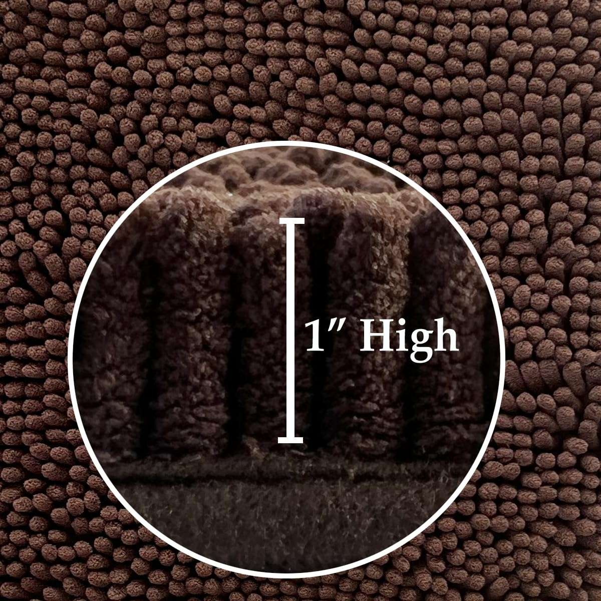 Bathroom Rugs Sets 4 Piece, Extra Soft Absorbent Chenille Bath Rugs, Non Slip Rubber Backing Machine Washable Quick Dry Bath Mats for Bathroom Floor, Tub, Shower, Home Decor Accessories, Brown 4