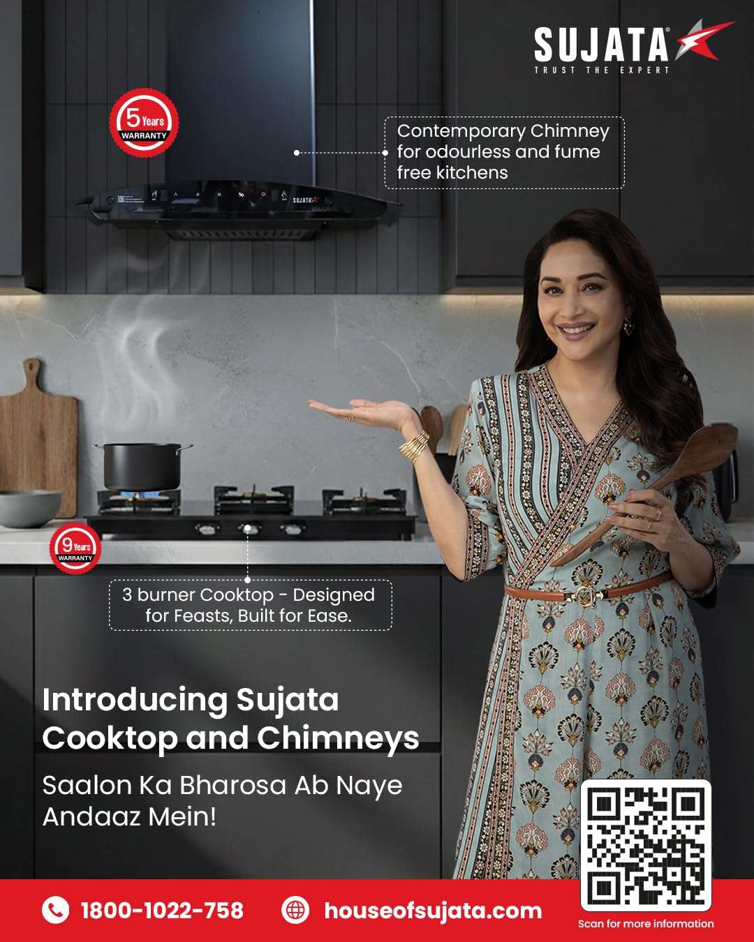 Sujata Classic Gas Stove | 9 Years Warranty | 3 Burner Gas Stove Glass Top, Stove 3 Burner, Gas Stove 3 Burners, SABAF, ISI Certified, LPG & PNG Compatible, Jumbo Brass Burner (Black) 4