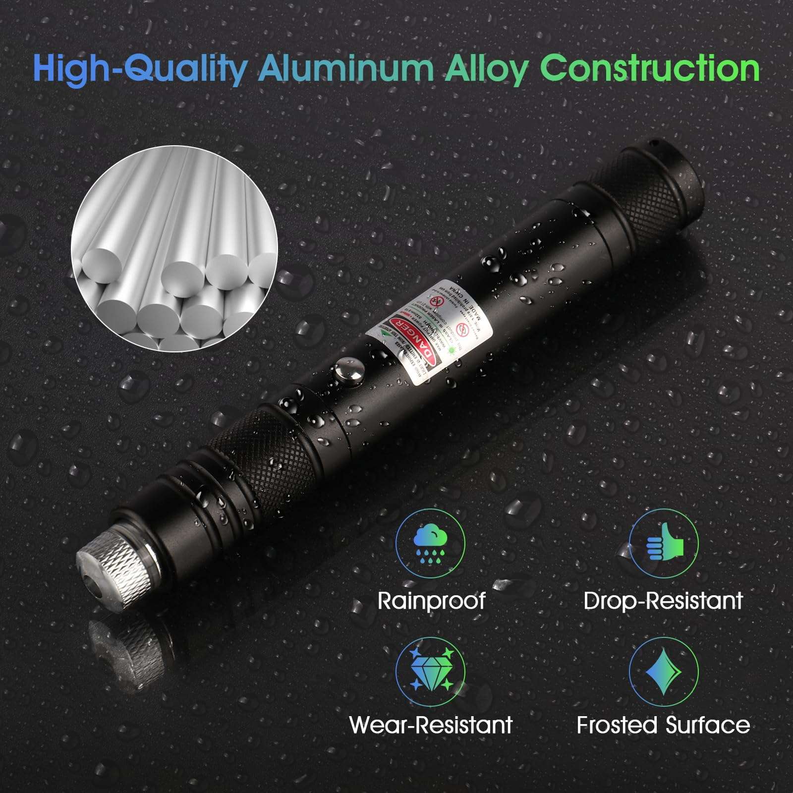 Advanced Long-Range Laser Pointer High Power - Rechargeable Green Laser Pointer with Removable Star Cap - Versatile Laser Pen for Astronomy, Construction, Presentations, and Outdoor Adventures 4