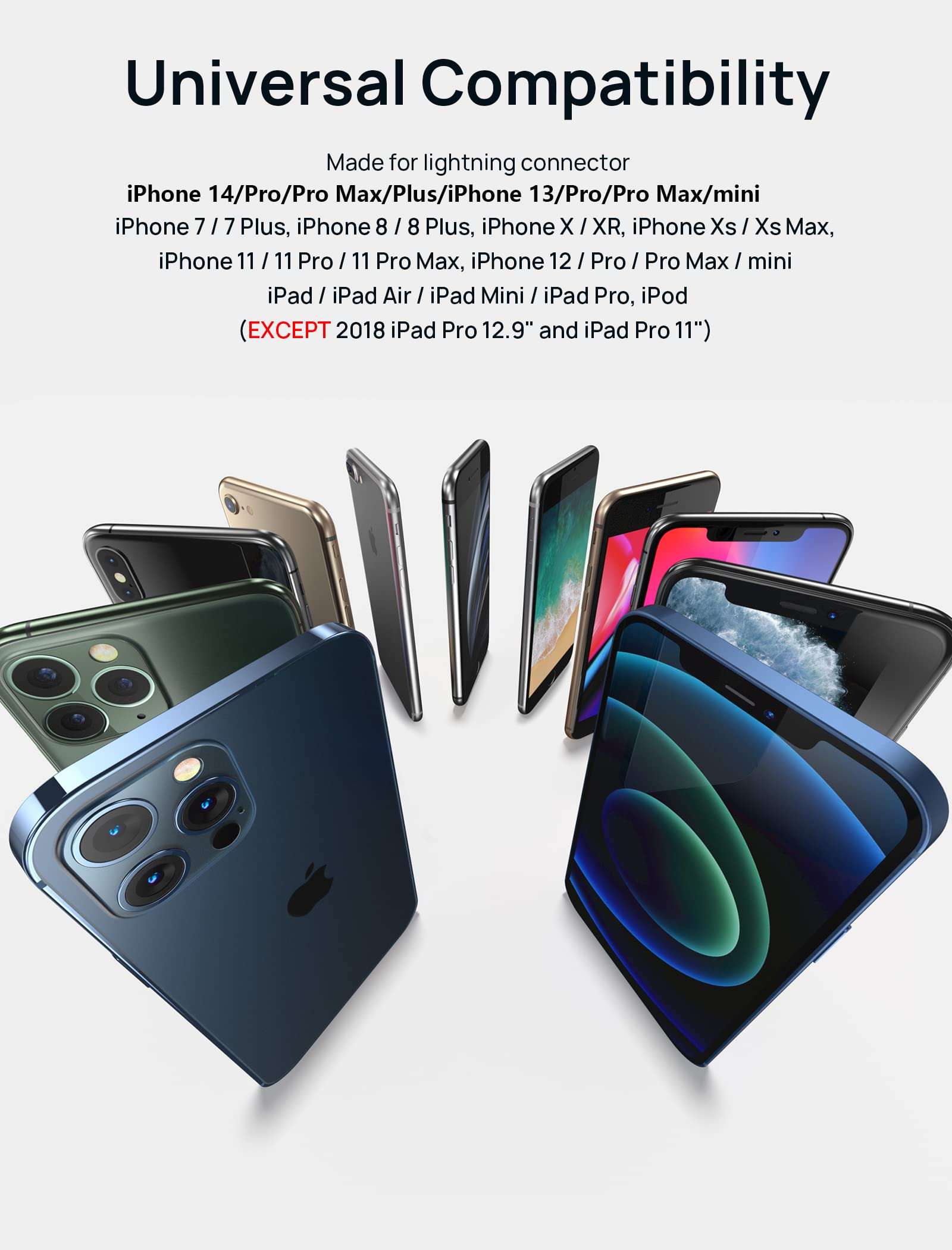 JSAUX Lightning to 3.5mm Female Headphone Jack Adapter, [Apple MFi Certified] Lightning to Audio Jack Converter Compatible with iPhone 14/14Pro/13/12 Mini/12 Pro/11/11 Pro/11 Pro Max/SE/X XR XS - Red 5