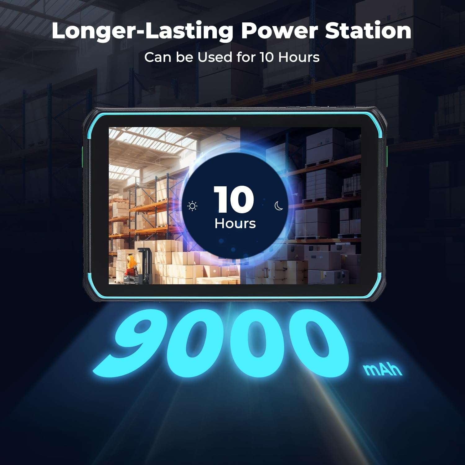 MUNBYN Rugged Android Tablet Barcode Scanner ILT01, 8" Android 13 Inventory Tablet, and Rugged Android Tablet, 8" Heavy Duty Tablet Android 10, 700 nits Sunshine Readable, Military Waterproof Outdoors 6