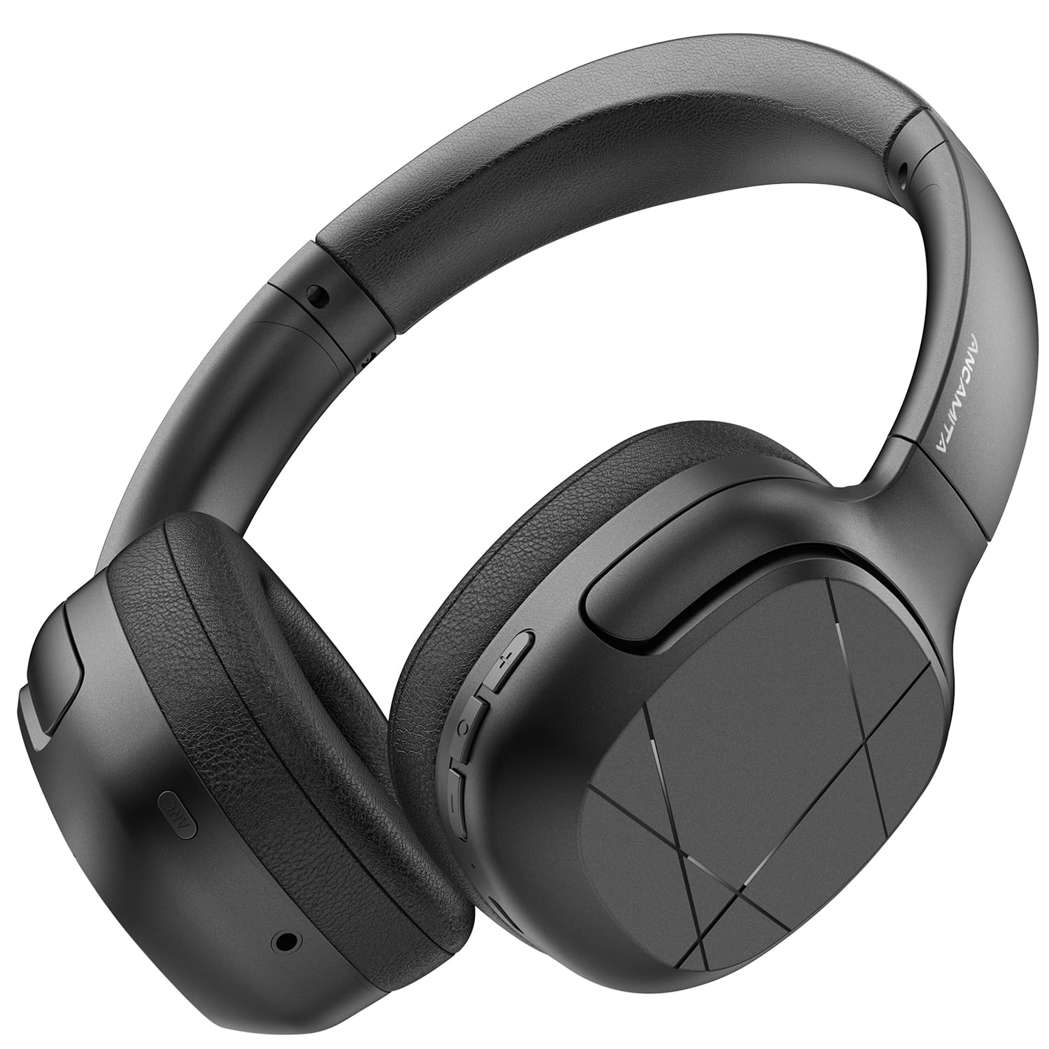 Active Noise Cancelling Headphones, Wireless Over-Ear Bluetooth, HiFi deep bass, Foldable Headphones, Transparent Mode, 50H Long ANC Playtime, Durable Headset for Traveling/Gym Use/Home (Black)