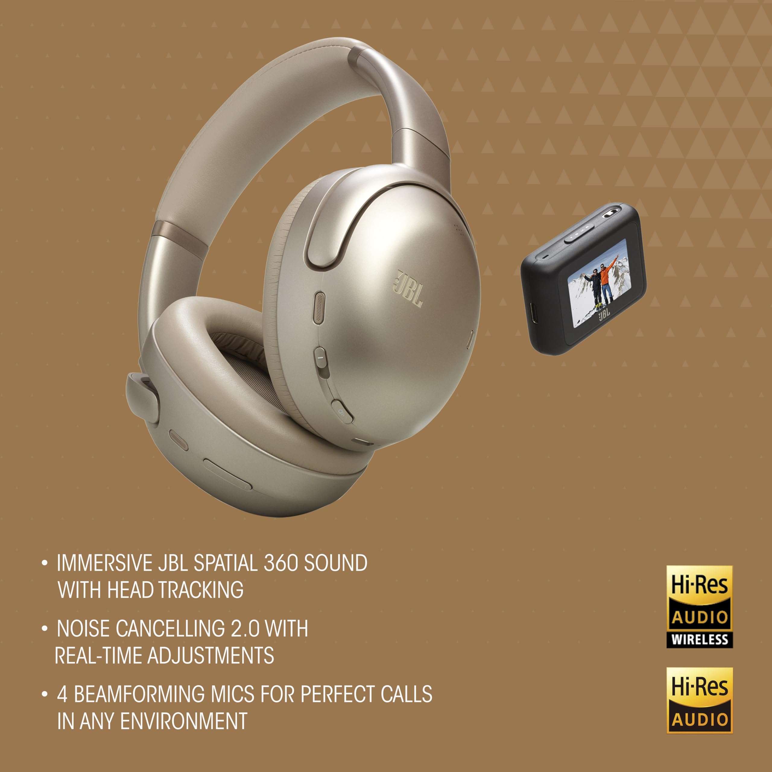 JBL Tour One M3 Smart Tx - Wireless Over-Ear Noise Cancelling Headphones with Smart Transmitter, Hi-Res Audio (3.5mm or USB-C), Spatial 360 Sound with Head Tracking & 70Hrs of Playback (Blue) 5