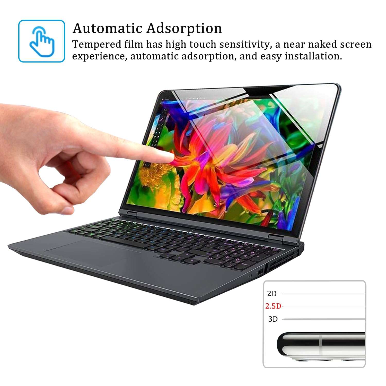 i-Tensodo Tempered Glass Screen Protector for Microsoft Surface Laptop 7 (2024, 13.8 Inch) Laptop, 2.5D, HD Clear, 9H Hardness 5