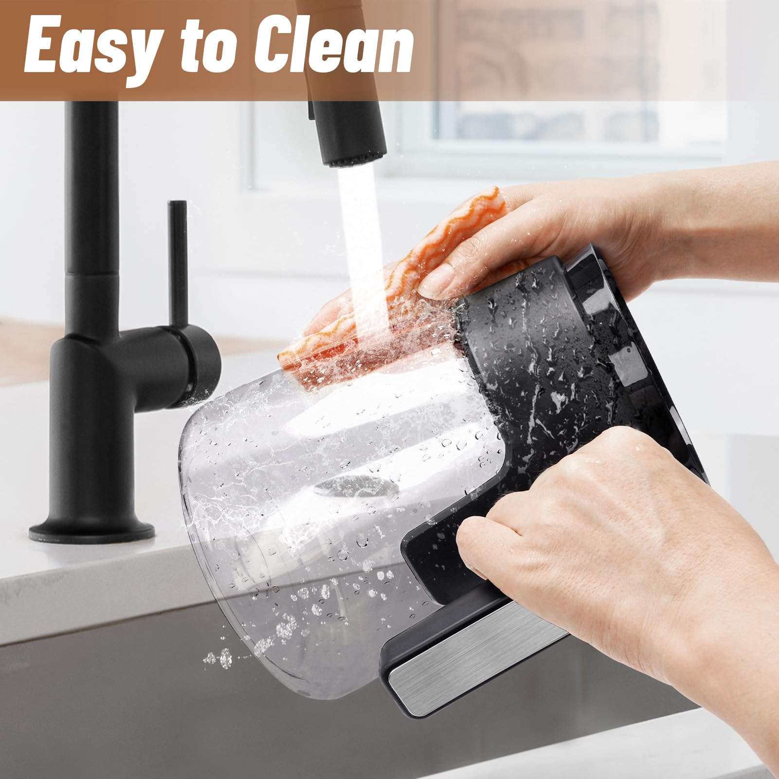 12 Cup Coffee Pot Replacement for Ninja Coffee Maker CFP101 CFP201 CFP301 CFN601 CFP250A CFP300 CFP307, Glass Carafe Replacement with Brew-Through Lid, Ninja Coffee Pot Replacement with Sturdy Handle 6