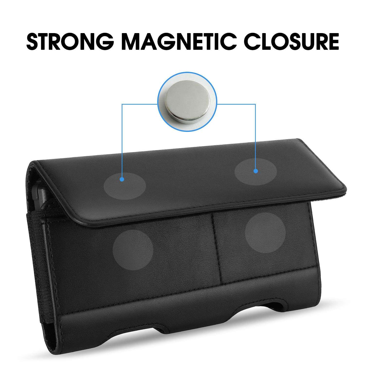 BECPLT for Samsung Galaxy S24+ S23+ S22+ 5G S23 FE 5G S21 FE 5G Holster Case, Galaxy S21+ 5G Leather Pouch Holster Case with Belt Clip Loops for Samsung Galaxy S20+ 5G S20 Plus S10 Plus S9 Plus -Black 3