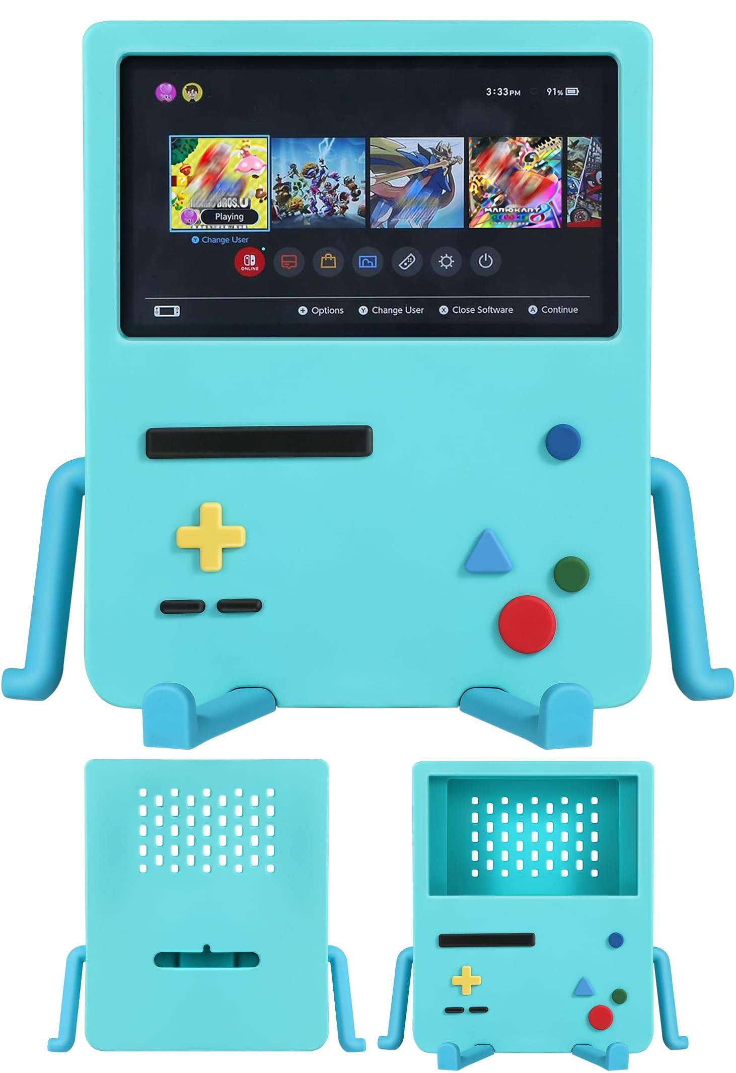 Miss Adola Stand for Switch OLED Accessories Cartoon Cute Soft Silicone Portable Dock for Nintendo OLED Playstand Games Room Decor Unique for Game Lover Teen Girls Boys Kids 1