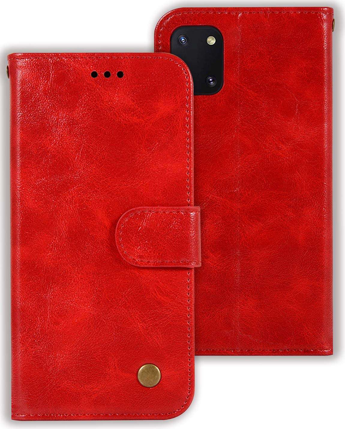 Zoeirc Case for Galaxy Note 10 Lite (2020) Case, for Samsung A81 Wallet Case, PU Leather Wallet Flip Protective Phone Case Cover with Card Slots for Samsung Galaxy note10 Lite (red) 1