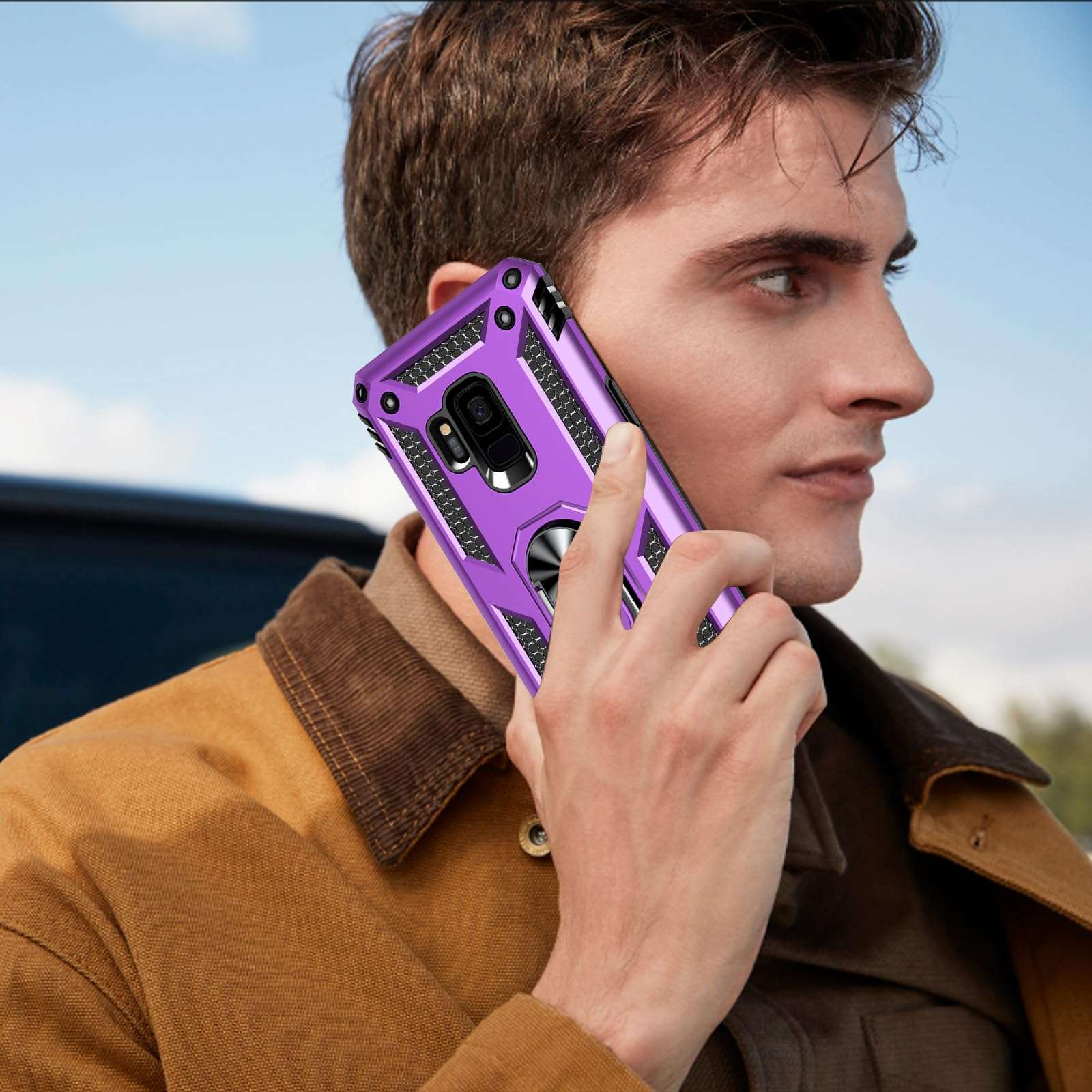 Samsung Galaxy S9 Case, Samsung S9 Case, Military Grade Protective Cases with Ring for Samsung Galaxy S9 (Purple) 6