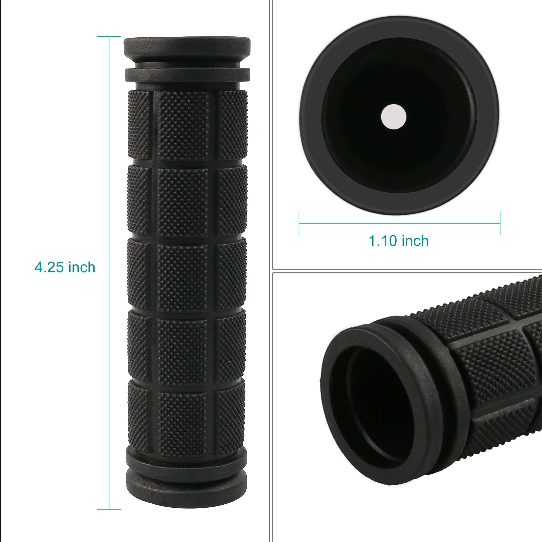 4Pcs Bike Handle Grips, Kids Non-Slip-Rubber Handlebar Specialized Replacement Grips, for Beach Cruiser Razor Scooter Foldable Mountain Bicycle Tricycle BMX 2