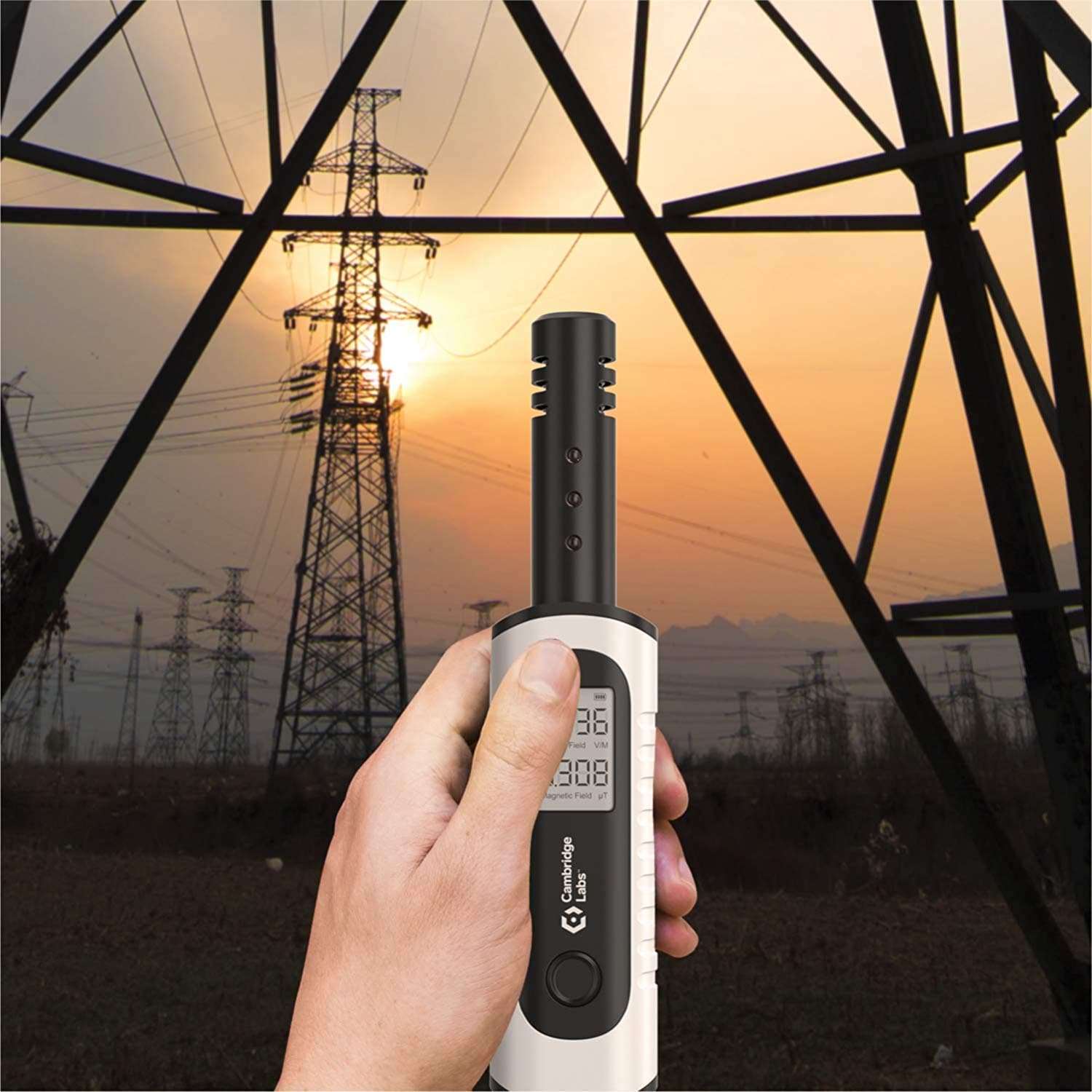 Cambridge Labs Rechargeable EMF Meter, Radiation Detector, Electromagnetic Field Tester, Smart Counter, Great Reader for The Home, Office Or Ghost Hunting, Handheld Digital Sensor, White 2