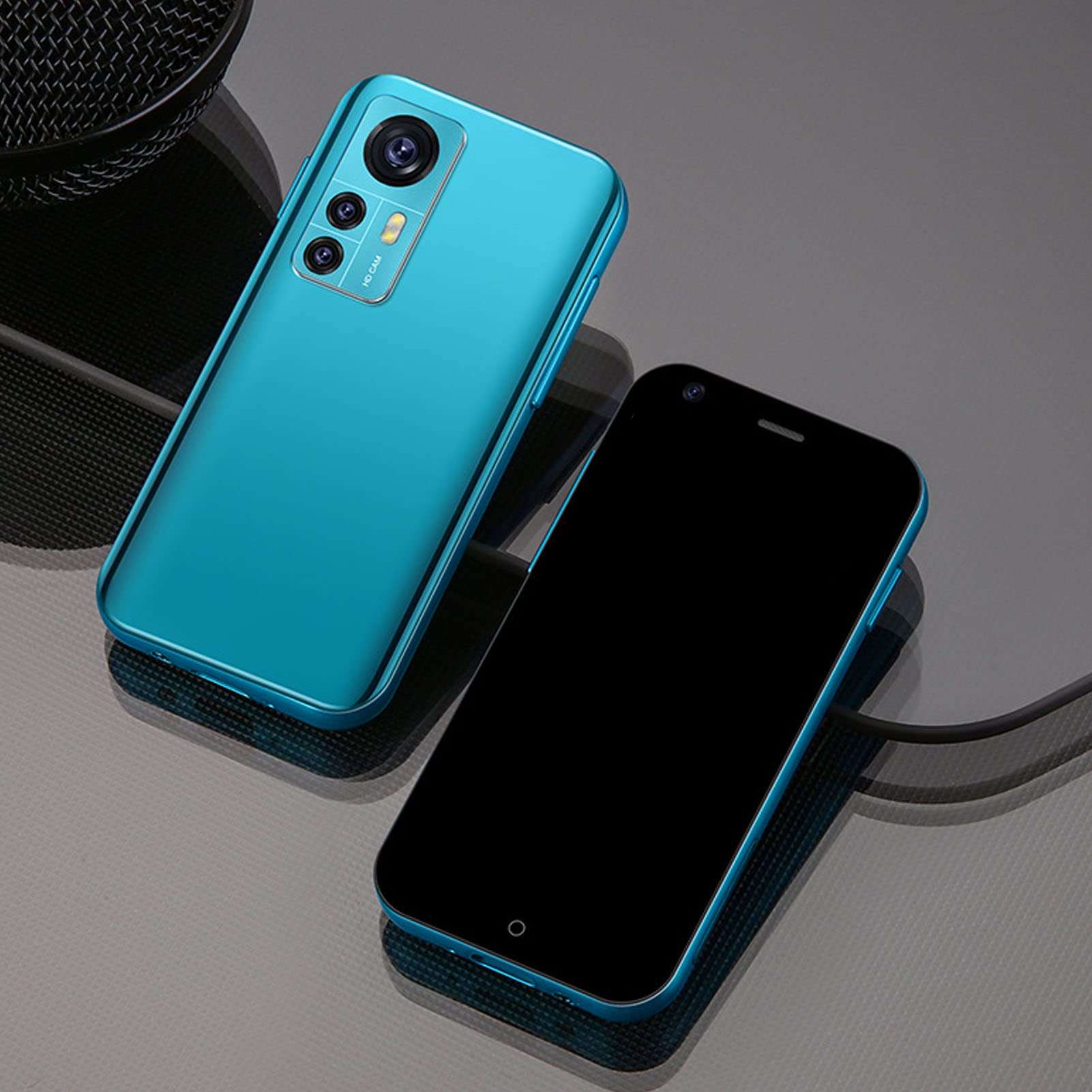 Soyes D18 Mini Mobile Phone, 3G Mini Cell Phones, 2.5 Inch WiFi Smartphone, 1GB 8GB Quad Core Phone for Student (Blue Rose) 3