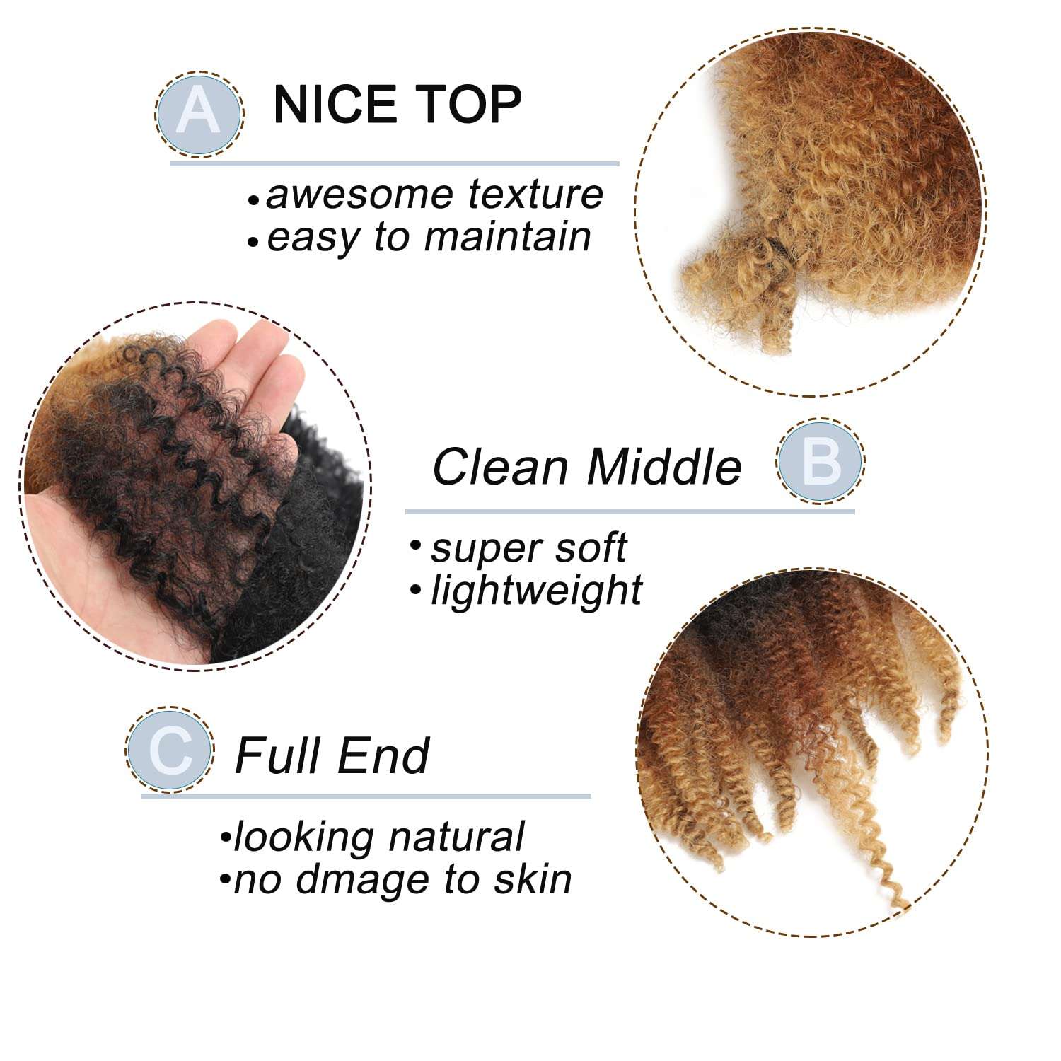 Parceria 30 Inch Springy Afro Twist Hair 8 Packs Marley Twist Braiding Hair Pre-fluffed Spring Twist Hair Afro Twist Hair Marley Hair for Faux Locs (30 Inch (Pack of 8), T1B/30/27# Marley Twist) 4