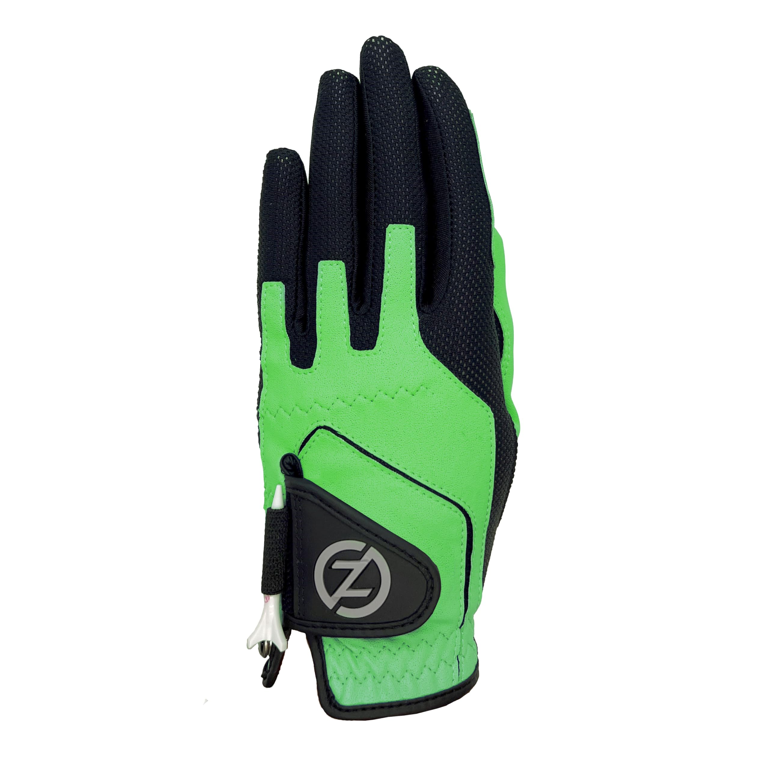 Zero Friction Junior Golf Gloves, Left Hand, One Size Golf, Lime Green