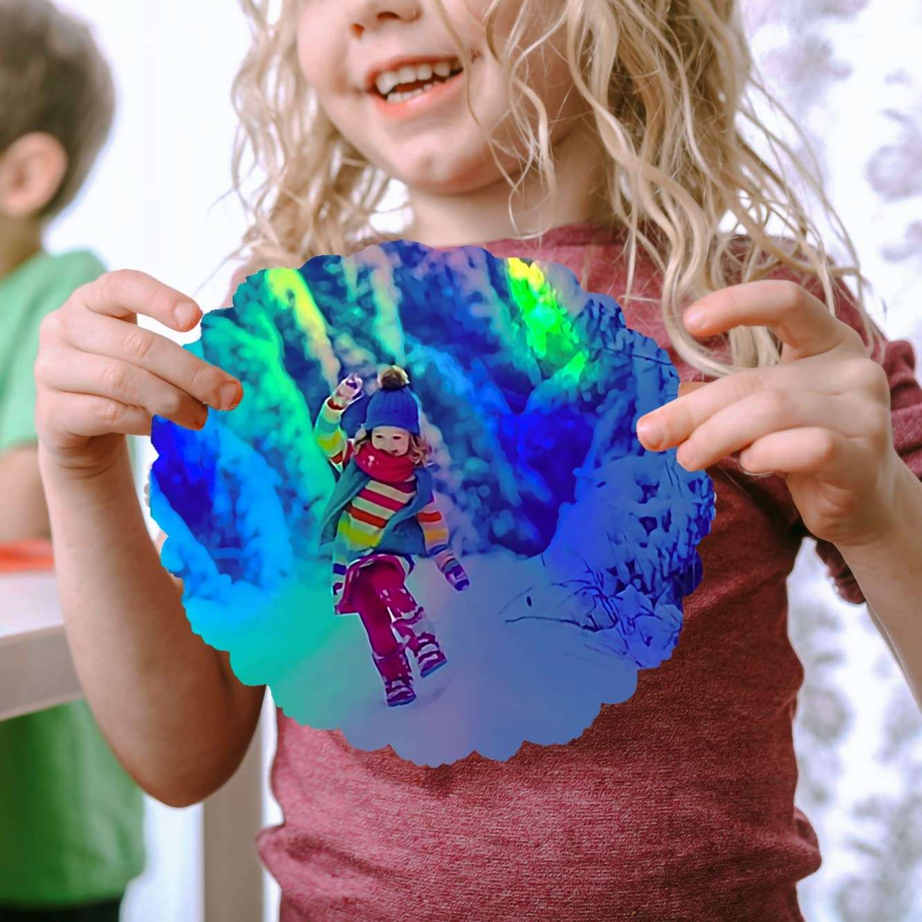 20 Sheets Holographic Sticker Paper 8.5x11 inch Printable Waterproof Stickers Rainbow Vinyl Sticker Sheets for Inkjet or Laser Printer 5