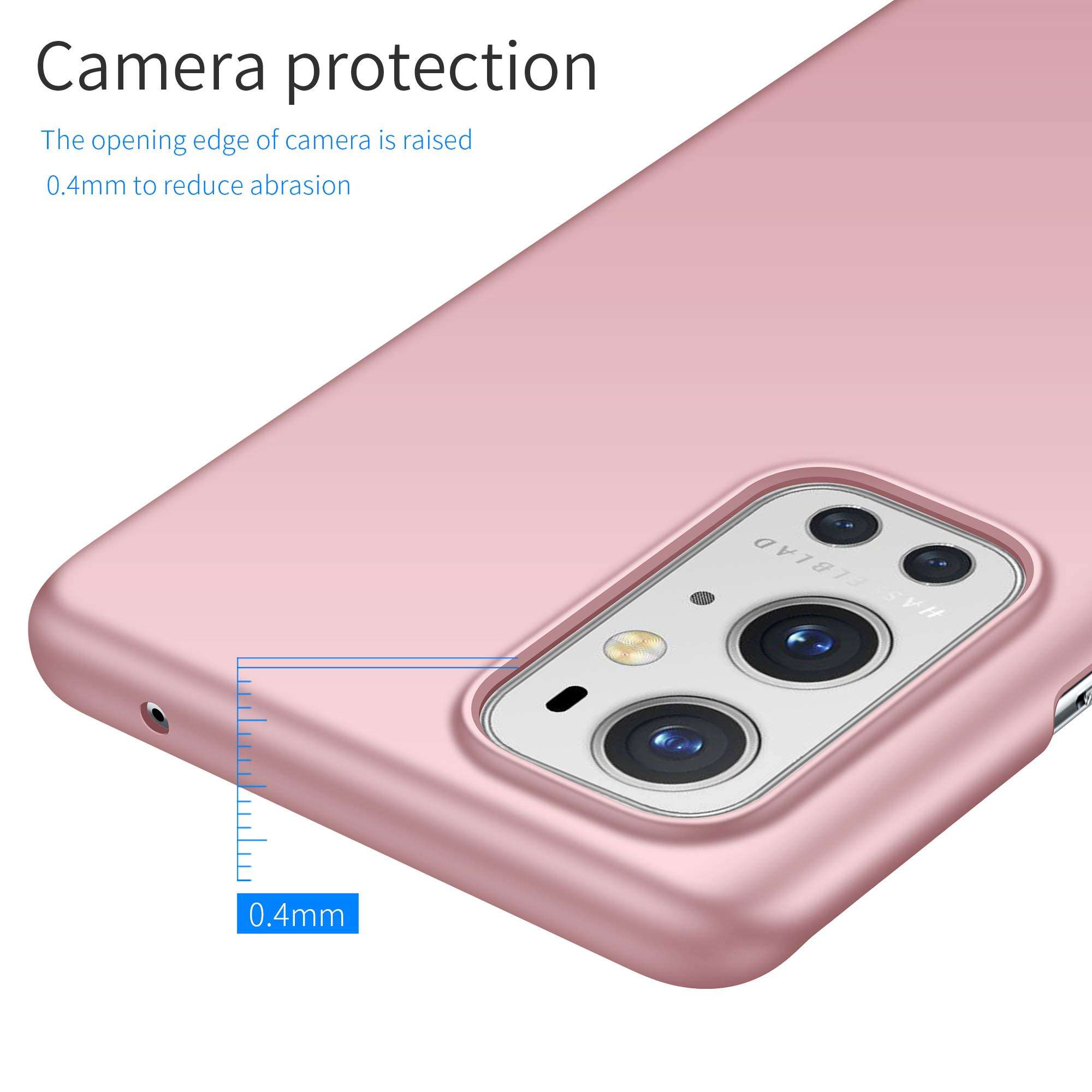 Almiao Compatible with OnePlus 9 Pro Case, [Ultra-Thin] Minimalist Slim Protective Phone Case Back Cover for OnePlus 9 Pro (Pink) 3
