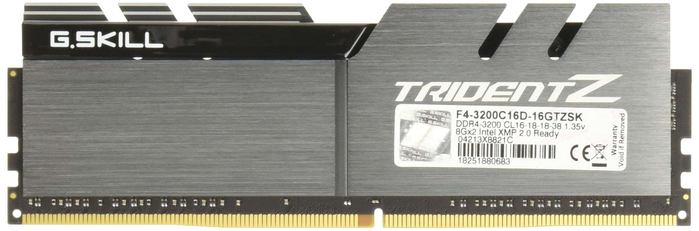 G.Skill TridentZ Series 32GB (2 x 16GB) 288-Pin DDR4 SDRAM 3200 (PC4 25600) Desktop Memory Model F4-3200C16D-32GTZSK 2