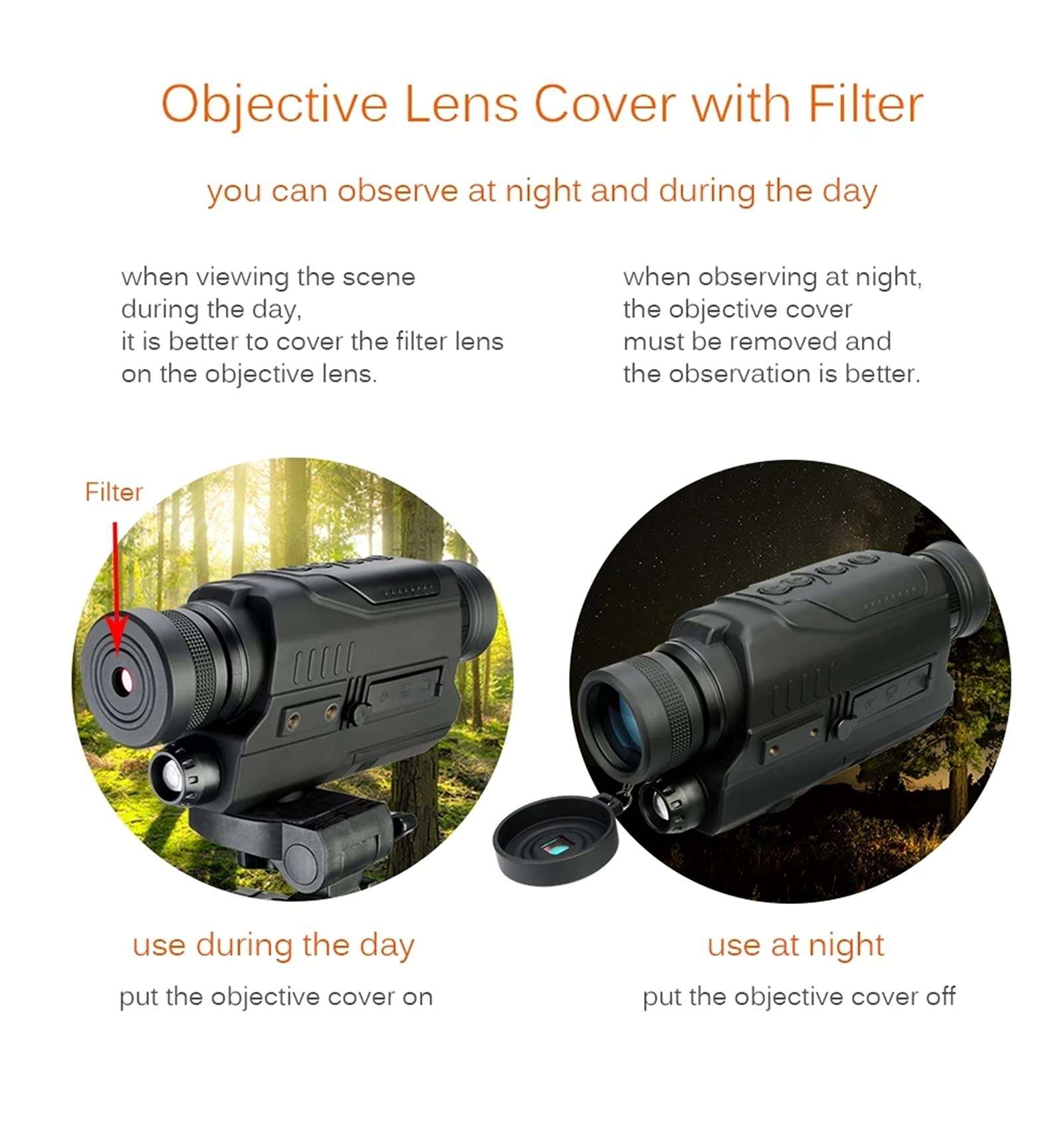 Monocular Night Vision 5X32 Optic Scope Infrared Digital Night Vision HD Telescope Scope with Take Photo/Video Recording/Playback/Function for Outdoor/Surveillance/Security/Hunting/Hiking - Free 8G Me 3