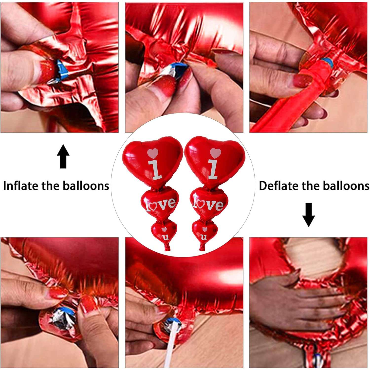 Party Propz Valentine Room Decoration Items - Huge 44pcs Romantic Decorations For Anniversary | Valentine Decoration Items for Room | I Love You Balloons For Decoration | Just Married Decoration 6