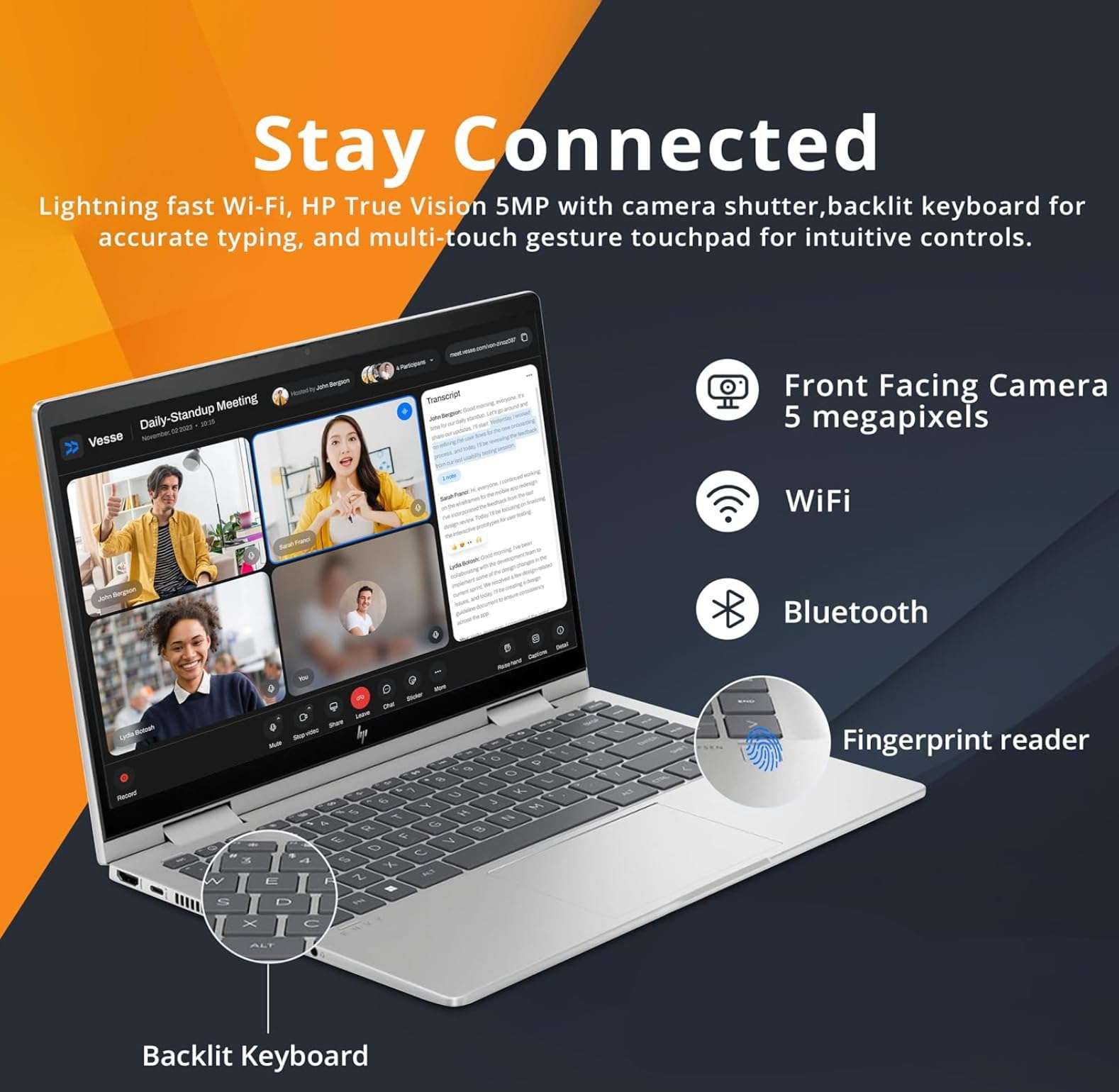 Hp 2024 Envy 14" AI 2-in-1 Slim Laptop, WUXGA Touchscreen, AMD Ryzen 5 8640HS (Beats i7 1355U), LPDDR5 6400MHz, Wi-Fi 6E, BT 5.3, Backlit KB, Win 11 (16GB RAM | 512GB SSD) 4