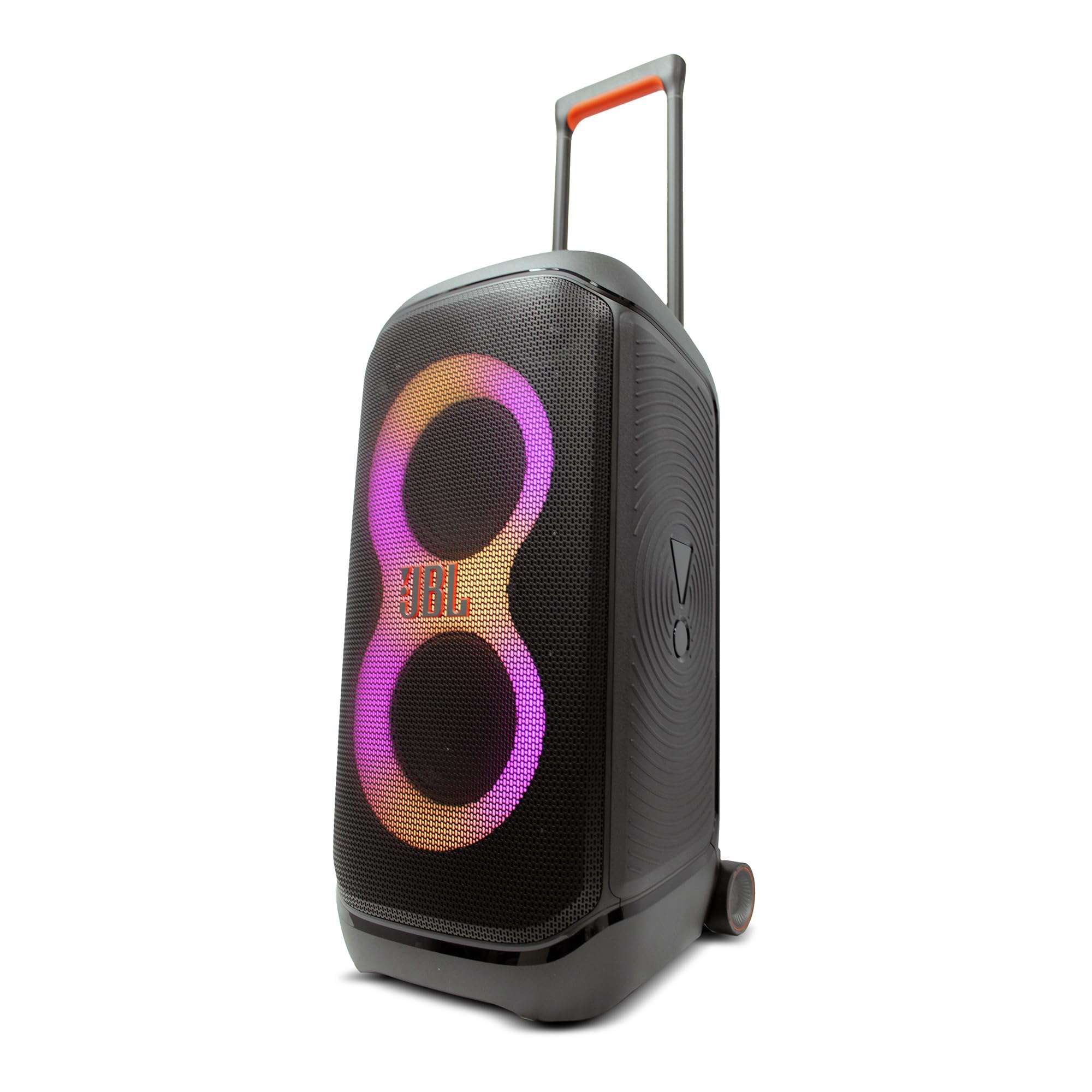 JBL PartyBox Stage 320 240W Portable Wireless Speaker, 18 Hour Battery, Splash Proof (JBLPARTYBOX320AM) + Wireless Two Microphone System with Receiver + AUX Cable + Microfiber Cloth 6