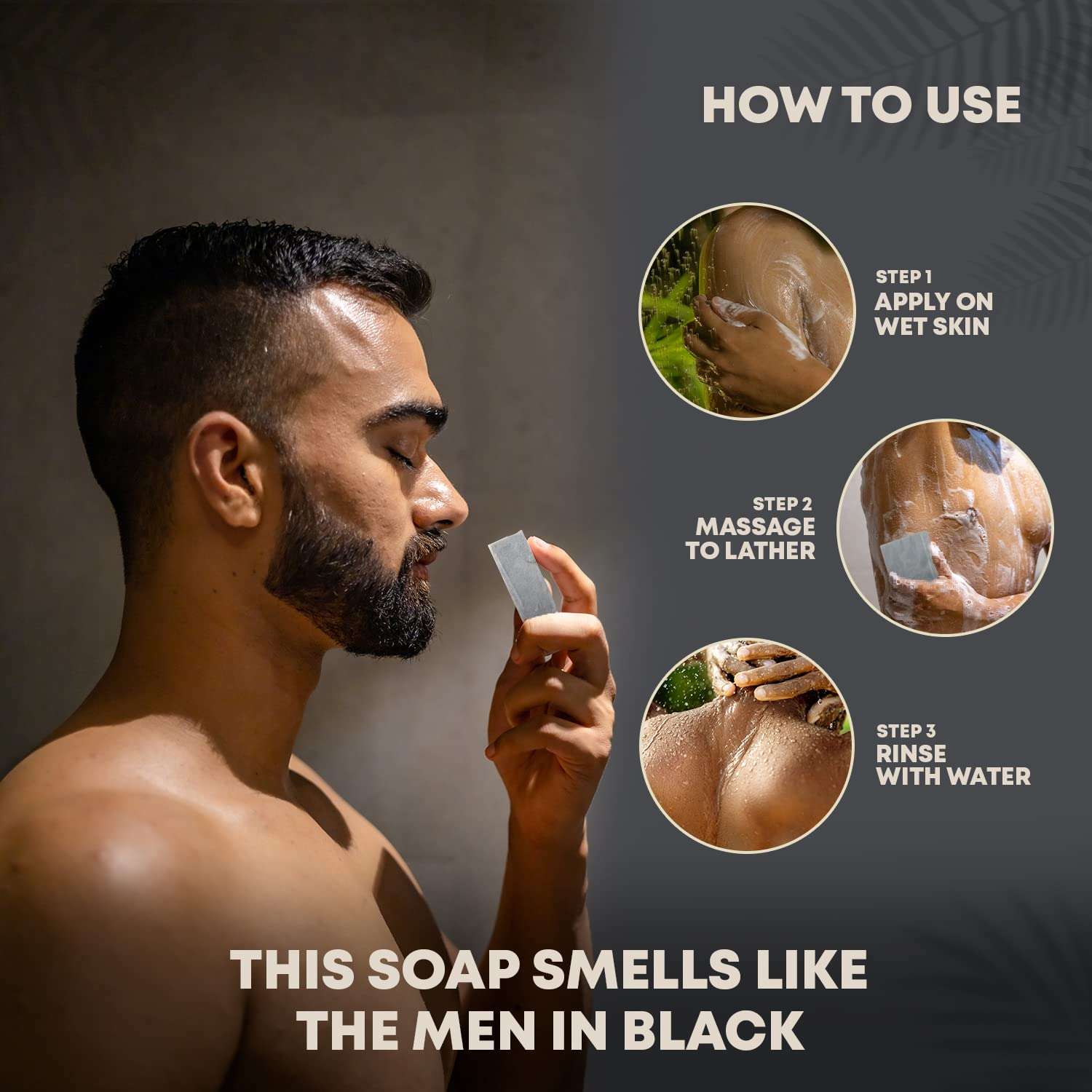 Matural All Natural Handmade Bar Soap For Men, Roughly Burnt Charcoal With Goodness Of Charcoal, Tea Tree And Sandalwood - 120 Gm (Pack Of 3) 5