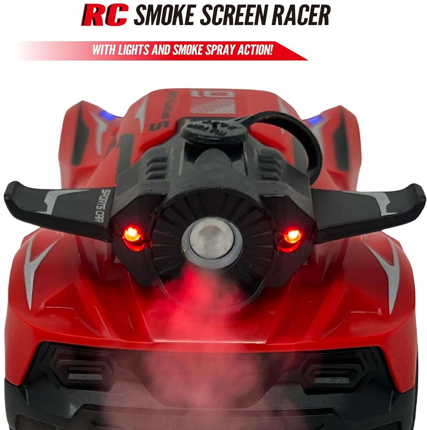 VELOCIOUS® Remote Control Car, Smoke Screen Racer, 2.4 GHz RC Vehicle with Spraying Mist & Light for Kids, Sport Racing Hobby Toy for Boys & Girls 4