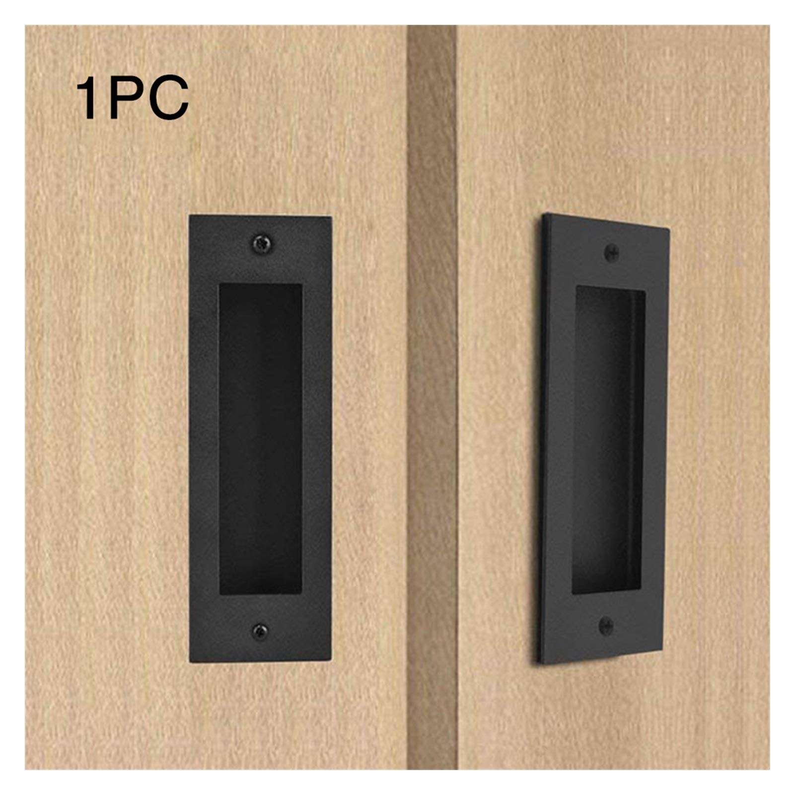 KJBGS Door Handle Sliding Barn Gate Flush Pull Accessories Hardware Rustproof Door Handle Easy Install Embedded Square Matte Home Frosted Finger Home Hardware Accessories Door Hardware 5
